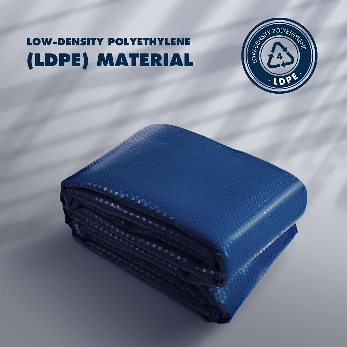 Groverdi Pool Cover 500 Micron Bubble Blanket Heavy Duty Outdoor Swimming Rectangular Pool Solar Cover with Bubbles, Keep Water Heat and Clear, Waterproof Dustproof Blue/Black 10.5Mx4.2M image number 6