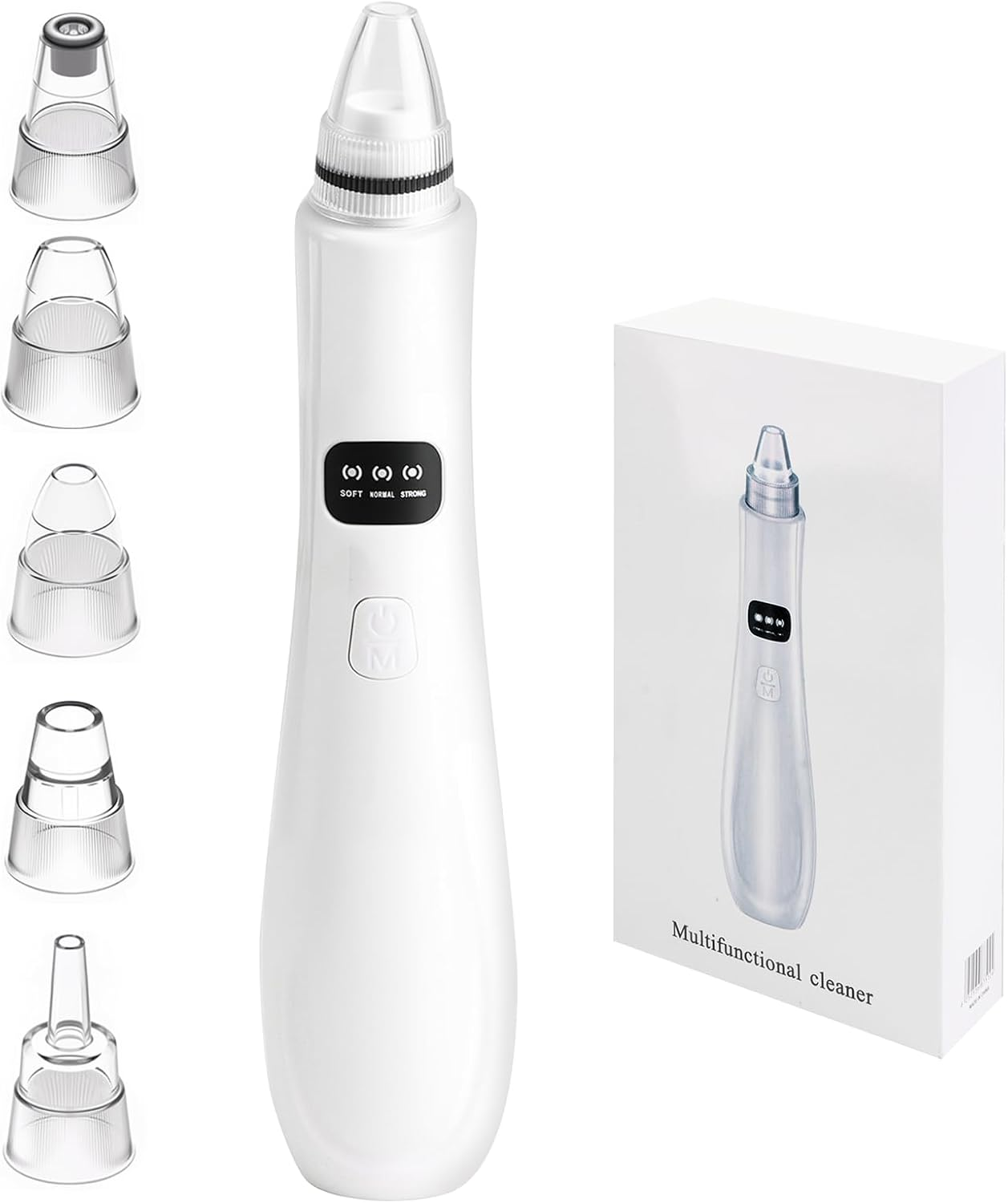 Visual Blackhead Remover Pore Vacuum, Blackhead Extractor with 5 Detachable Probes, USB Rechargeable Facial Pore Cleaner Kit for Deep Cleansing Acne Treatment on Nose & Face, Men & Women Beauty Device image number 5