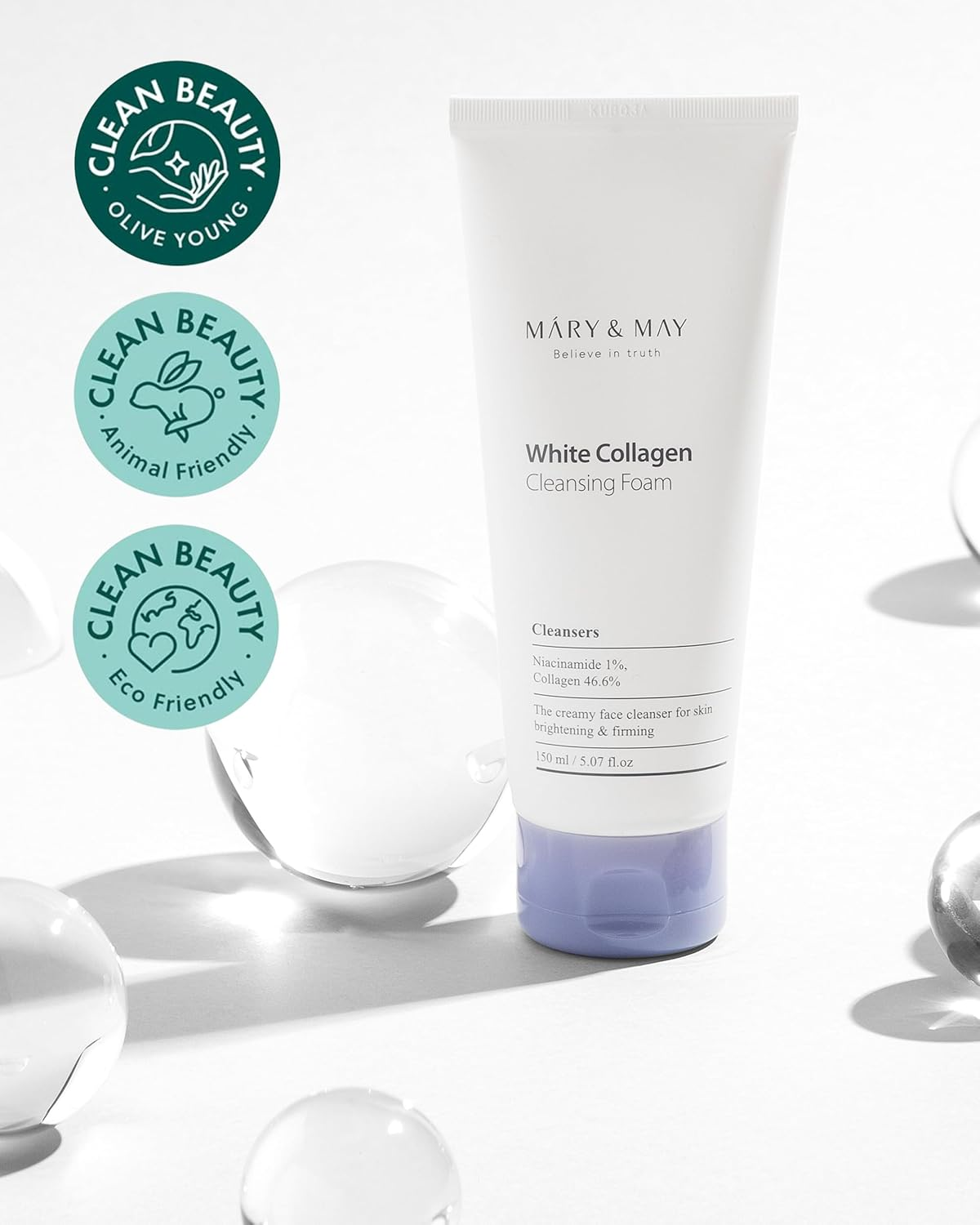 Mary & May White Collagen Cleansing Foam 150 Ml