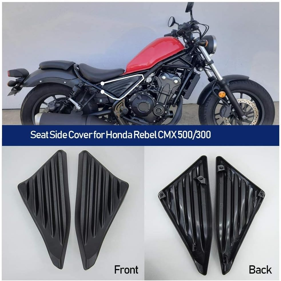 Motorcycle Rear Passenger Seat Side Cover Infill Trim Panel Upper Frame Guards Fairing Cowling Protector Decoration Kit for H.Onda Rebel CMX 500 300 CMX500 CMX300 Rebel500 Rebel300 2017-2023 image number 1