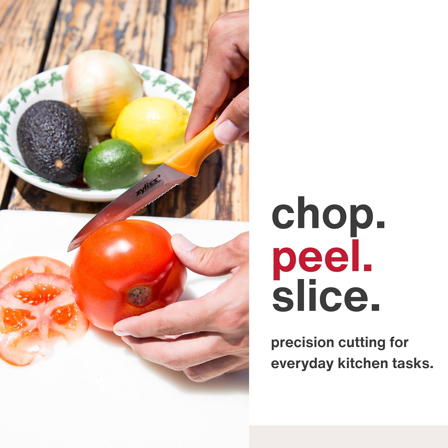 Zyliss 3-Piece Paring Knife Set - Stainless Steel Knife Set - Small Knife Set with Knife Sheaths - Travel Knife Set with Safety Kitchen Blade Guards - Dishwasher & Hand Wash Safe - 3 Pieces image number 3