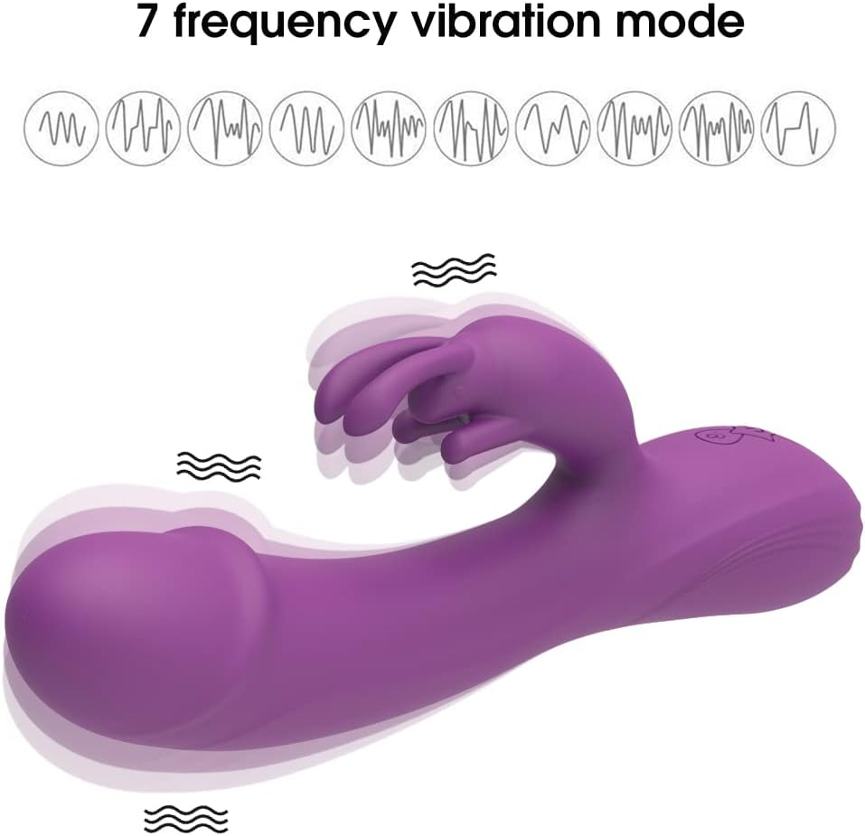 SIDED Massager Handheld Rabbit Vibrator Women'S Toys Buttfly Toy Rechargeable Pleasure Toy for Couple, 10 Vibration Frequency Useful and Fantasy Electric Portable Massager Gifts (Purple Tongue) image number 5