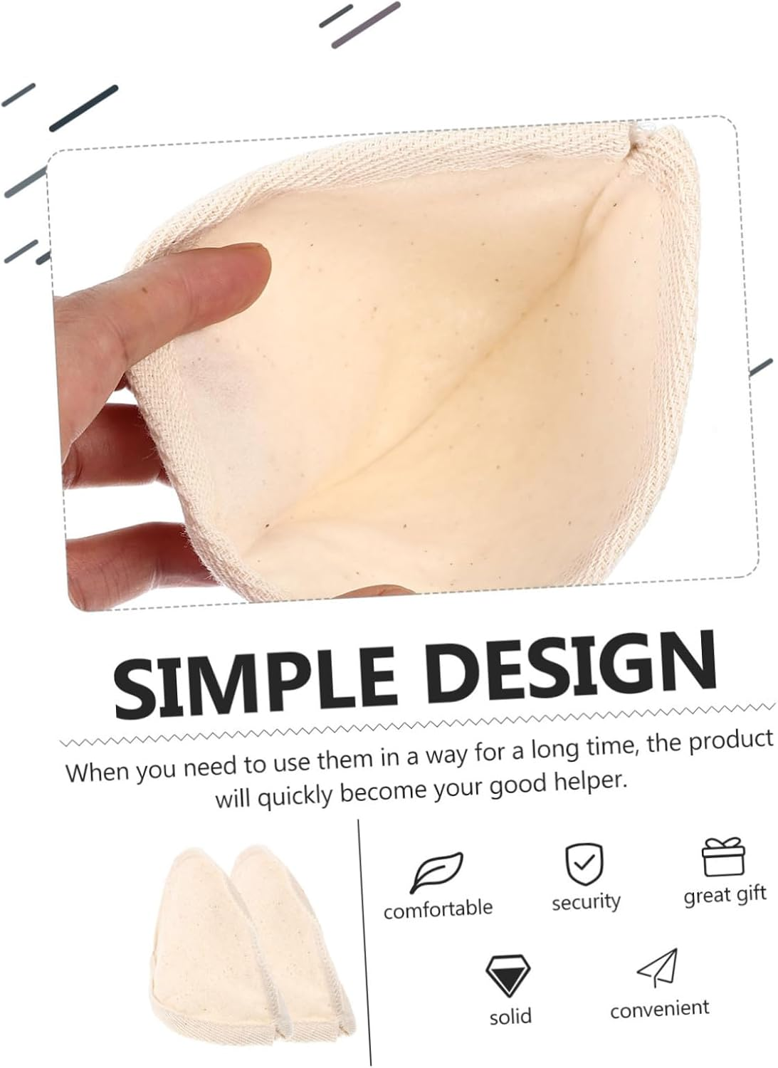 Sosoport 2Pcs Reusable Cotton Mesh Filter Bag Large Coffee and Milk Tea Strainer Pouch Fine Mesh Brewing Filter for Portable Use and Multiple Brewing Methods