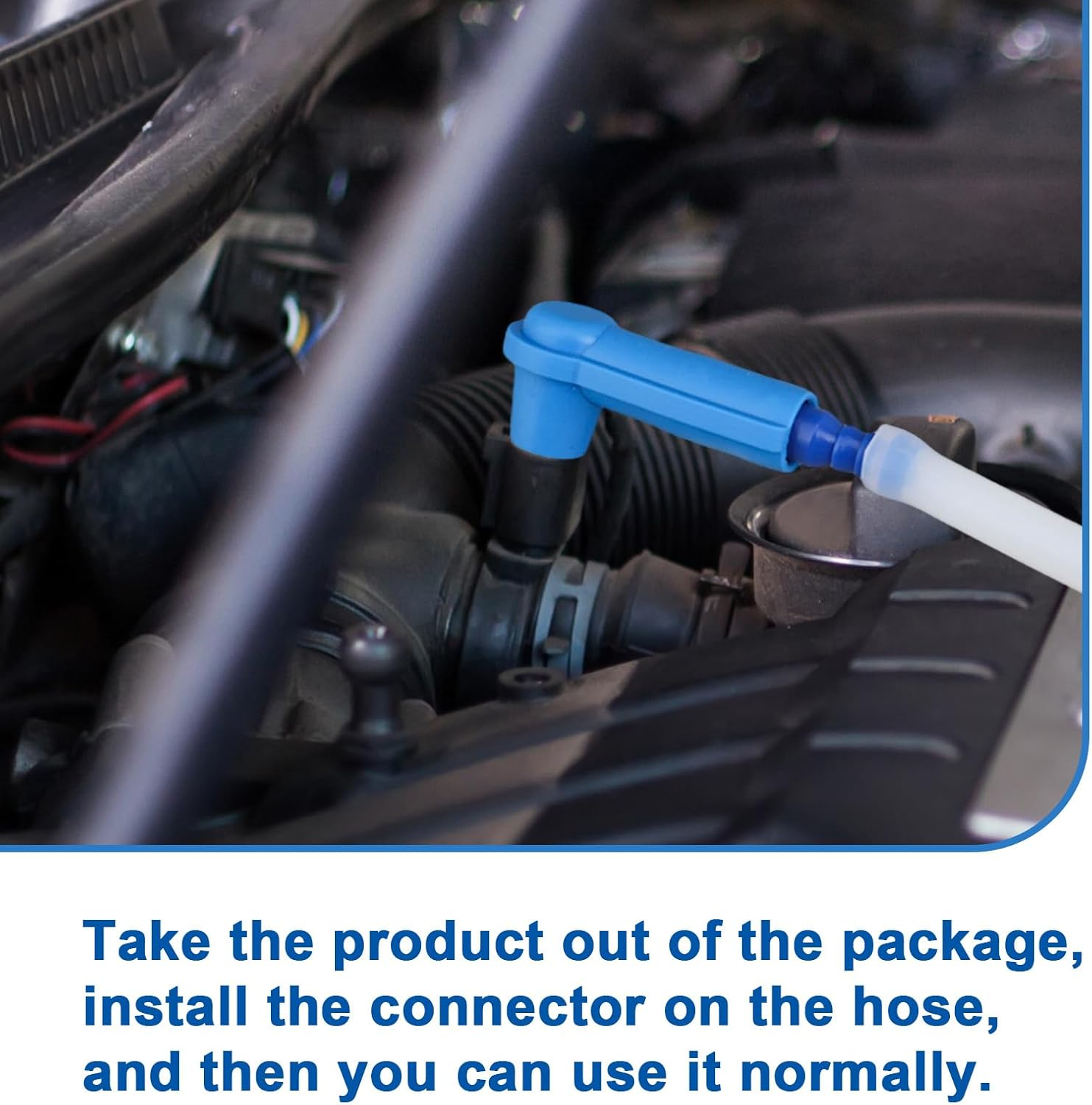 Brake Fluid Bleeder Hose, 1.2M/3.93Ft Motorcycle Brake Bleeding Hose Oil Fluid Extractor with Adapter Universal Braking System Repair Accessories for Car Motorcycle image number 2