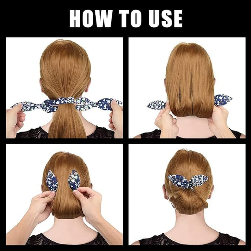 5Pcs Deft Hair Bun Maker Doughnut Hair Bun,Flexible Donut Curlers Lazy French Twist Clip,Twister Hair Bun Maker Deft Bun,Hair Bun Maker Deft Bun for Hair Twister,French Twist Deft Bun Maker for Women image number 2