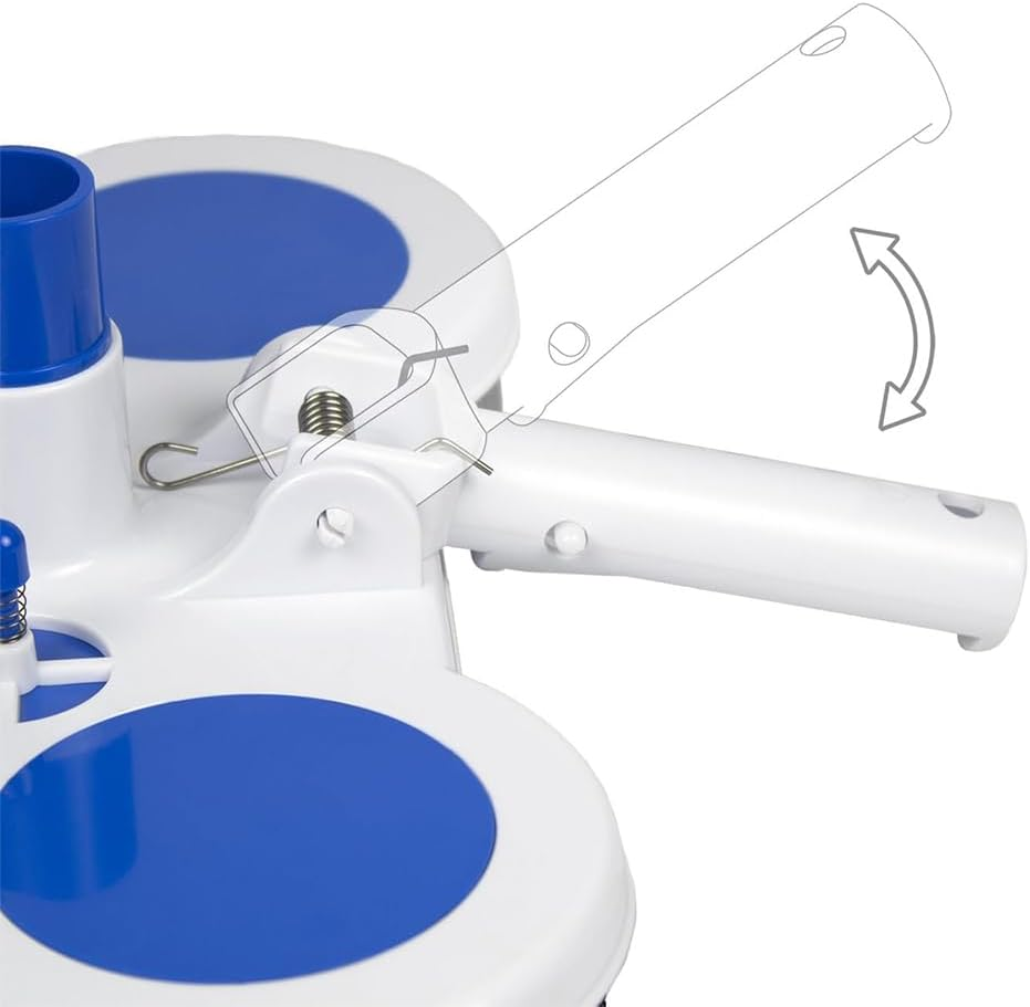 Swimming Pool Suction Head, Plastic Cleaning Supplies, Oval Shaped Suction Brushes for Gaming Consoles, Suitable for Wading Sports, Efficient Cleaning and Easy Removal of Stains (Blue and White) image number 4