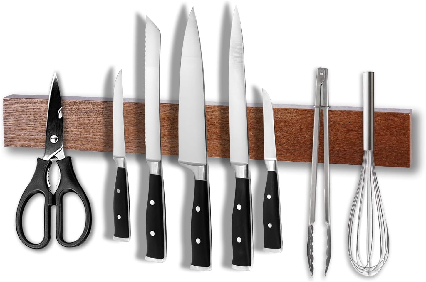 Teak Magnetic Knife with Extra Strong Magnet - 40 Cm, Magnetic Knife Holder Kitchen Knives, Wall Mounted Knife Strip Bar Rack for Home Kitchen Utensil Tool Organizer image number 3