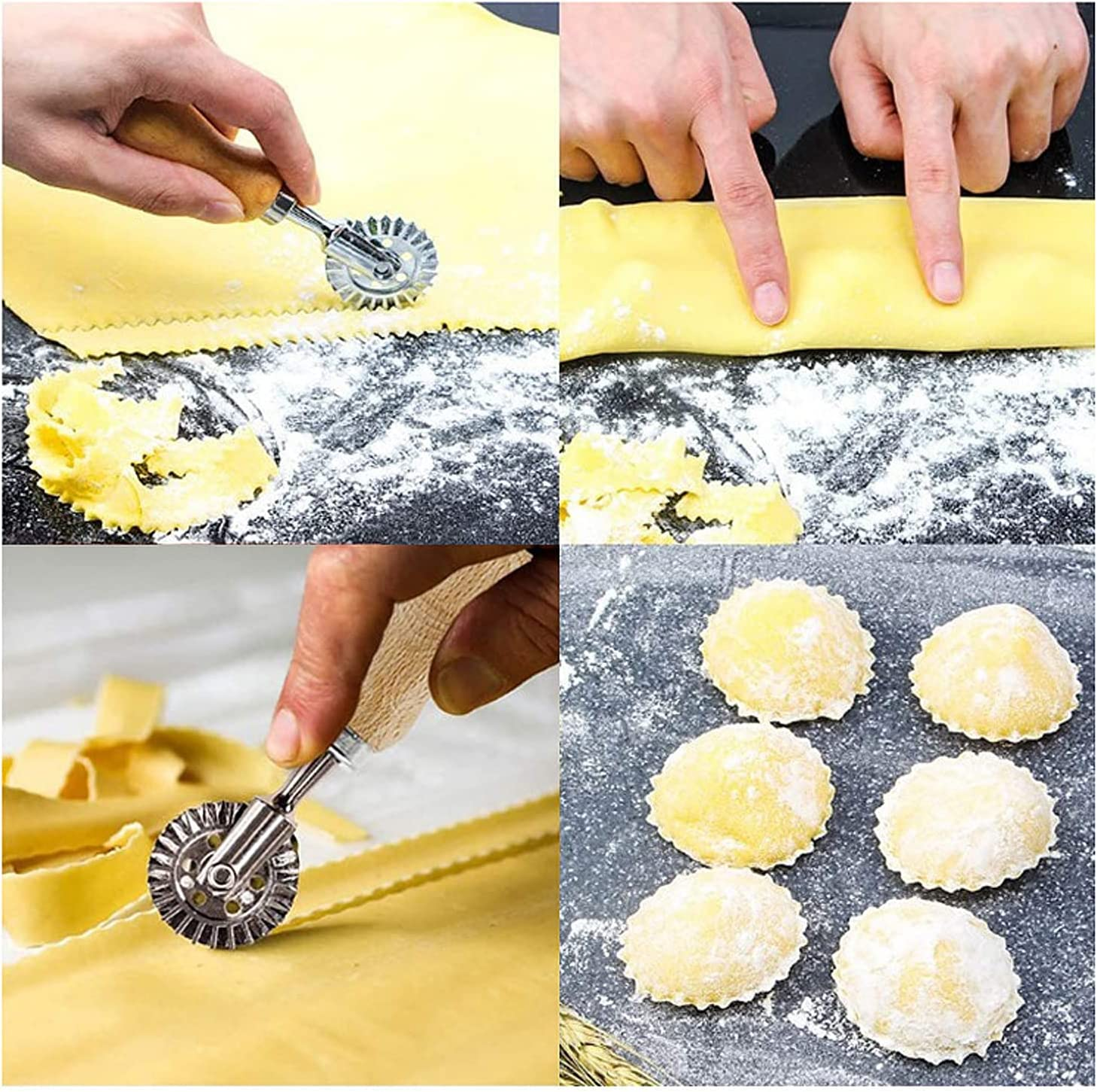 1.57" Pasta Maker Cutter Wheel, Kitchen Gadget Features Ravioli Crimper Cutter Wheel for Home and Kitchen Use image number 5