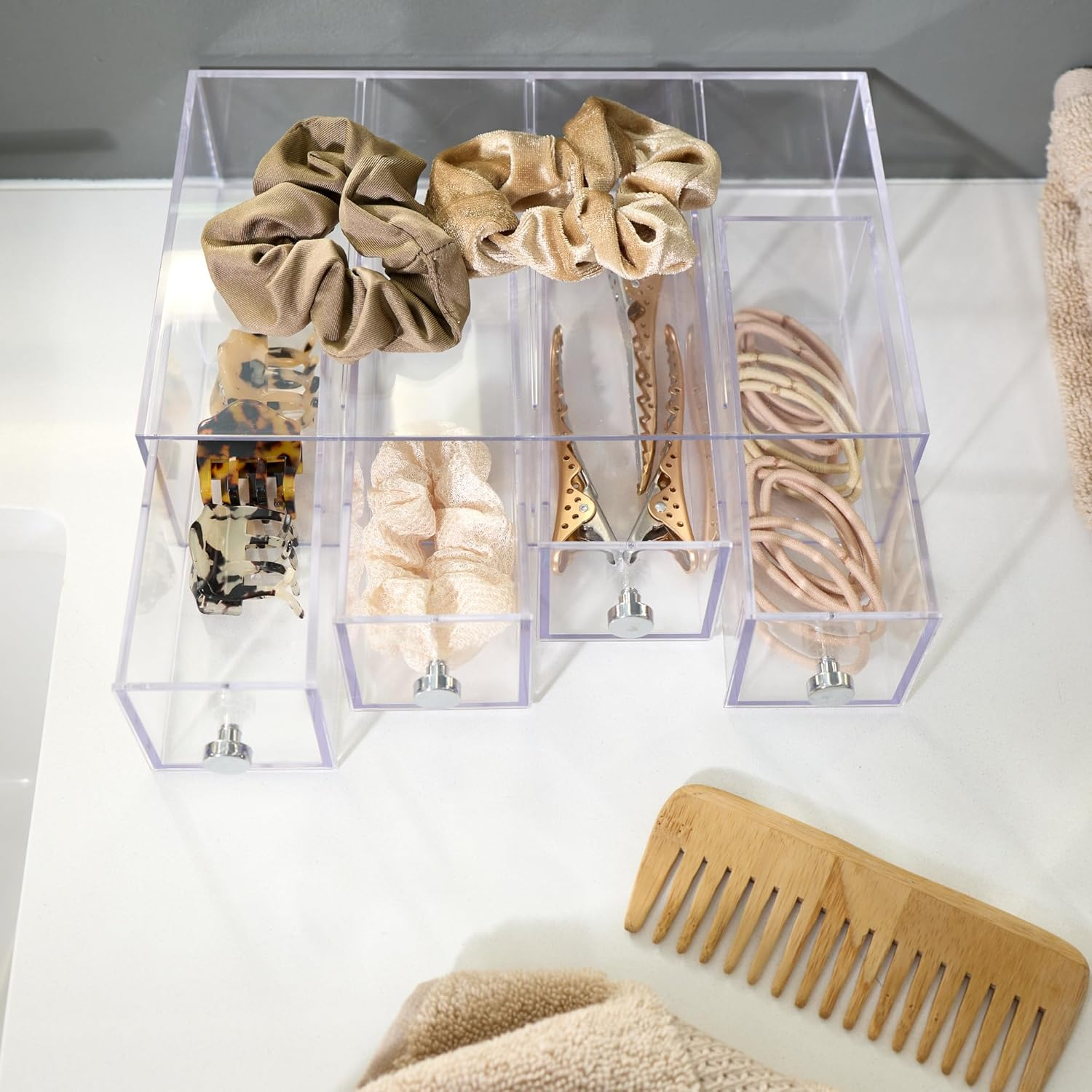 Interdesign Clarity Cosmetic Organizer for Vanity Cabinet to Hold Makeup, Beauty Products - 4 Drawers, Clear image number 2