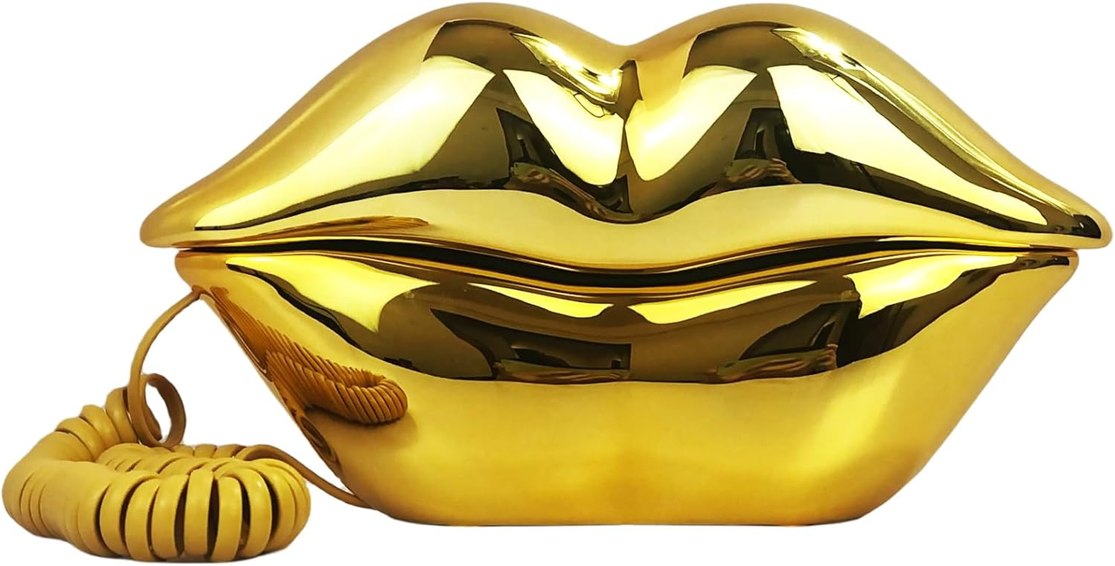 Telpal Corded Landline Phones for Home, Funny Novelty Lip Phone Gift, Wired Mouth Telephone Cartoon Shaped Real Landline Home Office Telephones Furniture Decor (Pink)