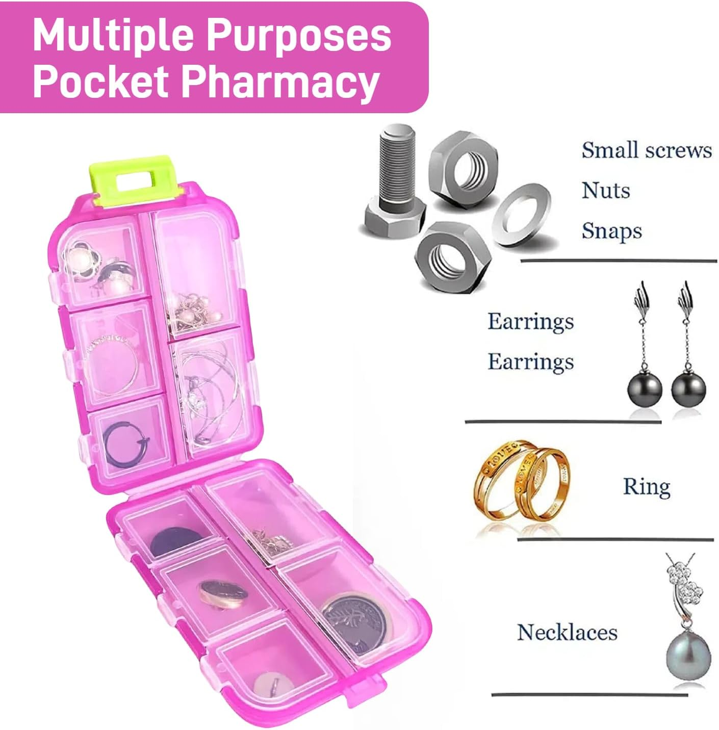 DIY Pocket Pharmacy with Medicine Labels Travel Daily Pill Container Mini Medication image number 1