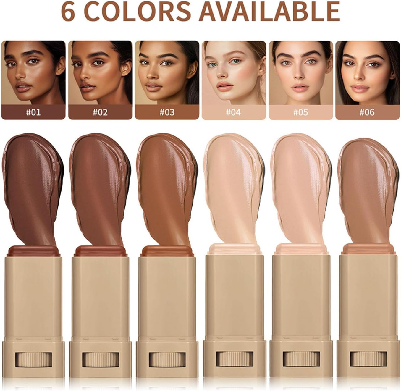 Melambo Skin Tint,Melambo Serum Boosted Skin Tint Balm, Foundation Stick Beauty Balm Serum Boosted Skintint，Hydration Beautybalm for Women (03#) image number 1