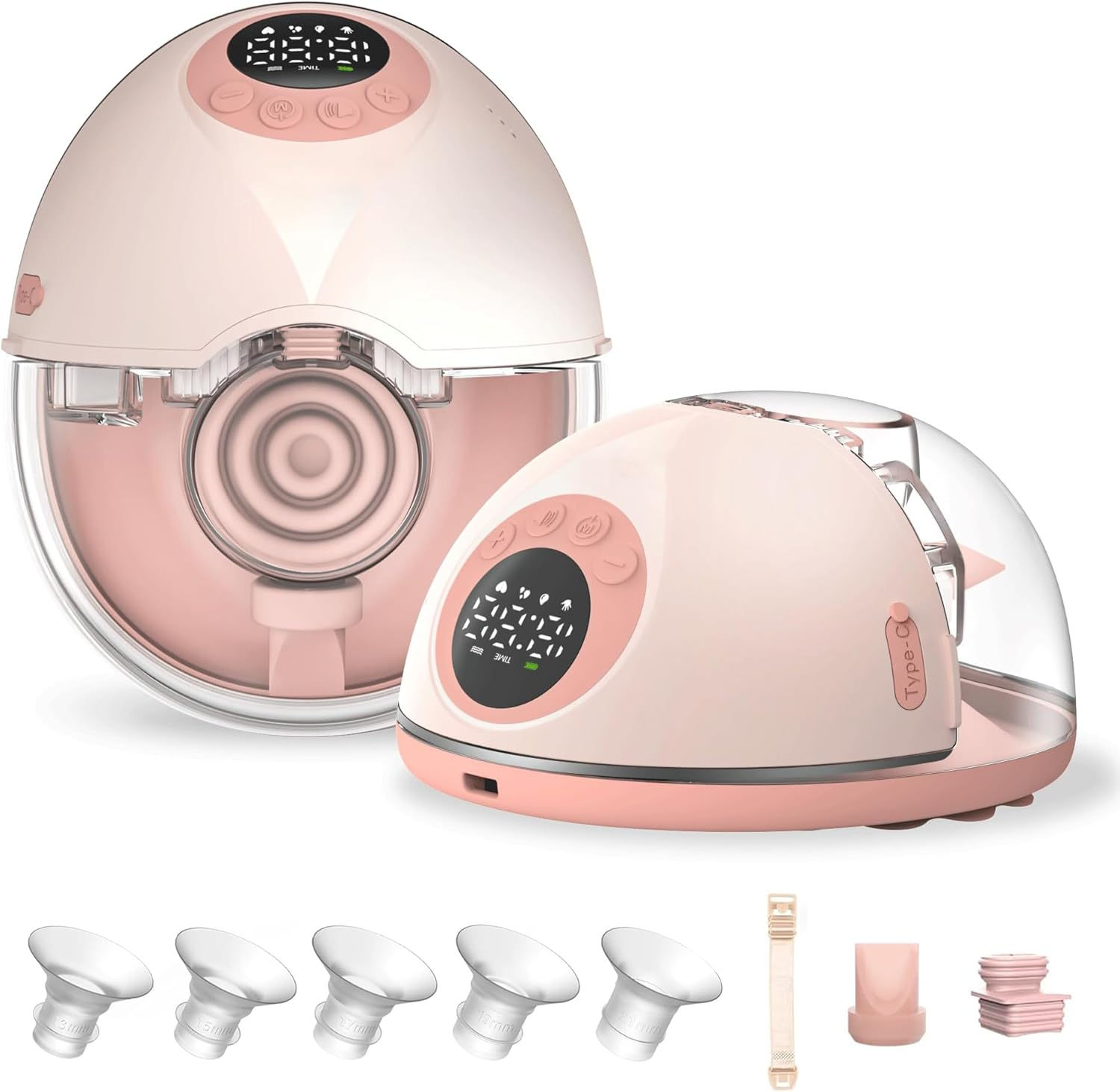 Hands Free Breast Pump Wearable with Voice Announcement, MY-381 - Strong Suction, Low Noise, Wearable Breastfeeding Pump with 4 Mode &12 Levels, 24Mm - 17/19/21/Insert/Flange, 1 Pack image number 6