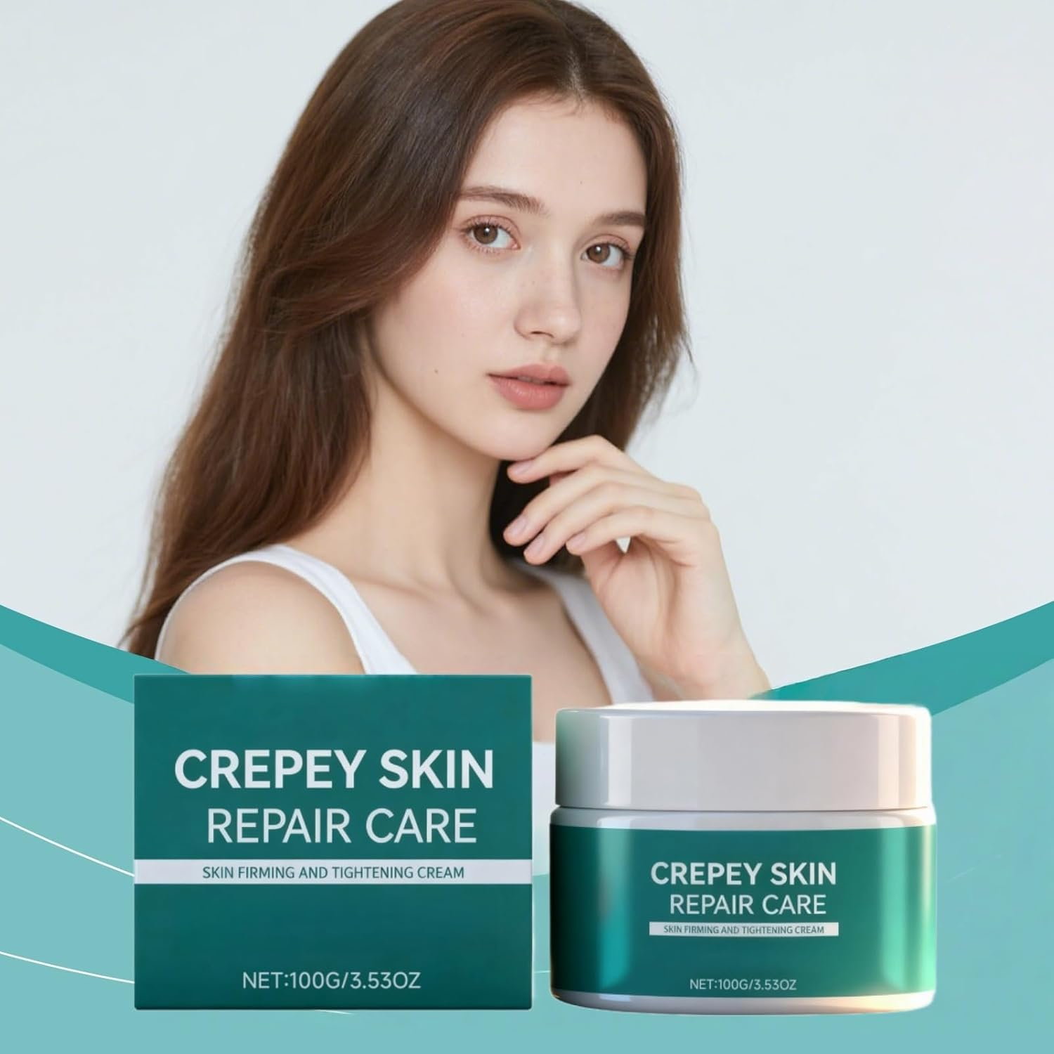 Crepey Skin Repair Cream for Extremely Dry Skins，Creepy Skin Tightening Cream for Body & Aging Skins, Neck & Chest Firming Cream, anti Aging Care Moisturizer for Face, Overnight Body Lotion (1)