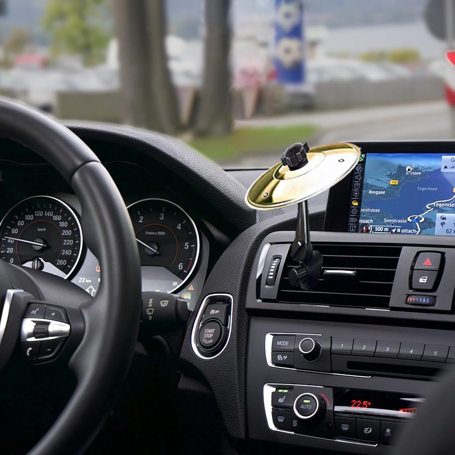 Mini Drum Crash Cymbal for Car Vent (2025 New) - Clip-On Gold Air Vent Accessory, Universal Fit All Vehicles, Gift for Music Lovers