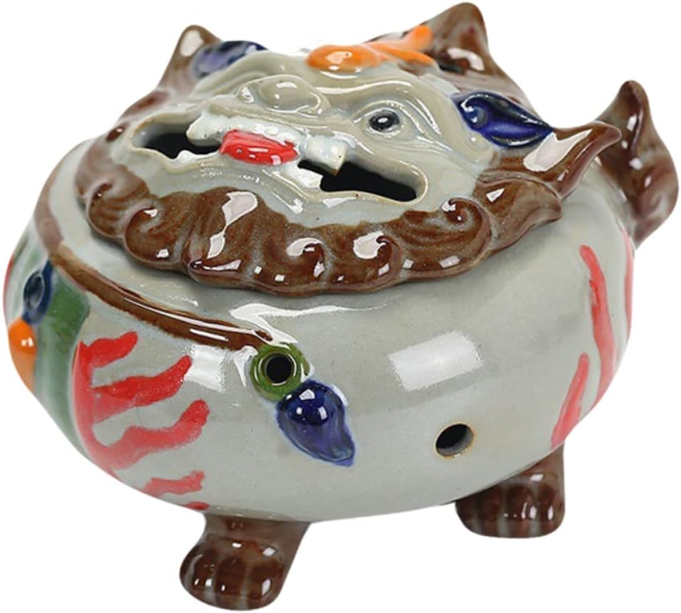 DOITOOL Auspicious Beast Incense Burner Censer Home Decor Ancient Design for Desktop Aroma