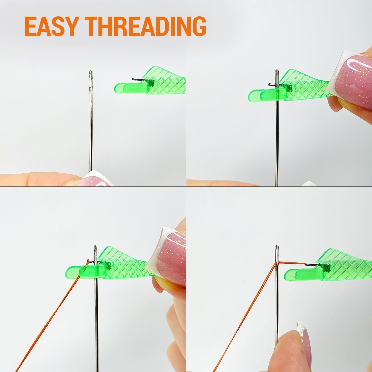 Fish Mouth Sewing Machine Needle Threader, Fish Type for Sewing Machines,Automatic Sewing Needle Threader,Easy Needle Threaders Tool (10) image number 1