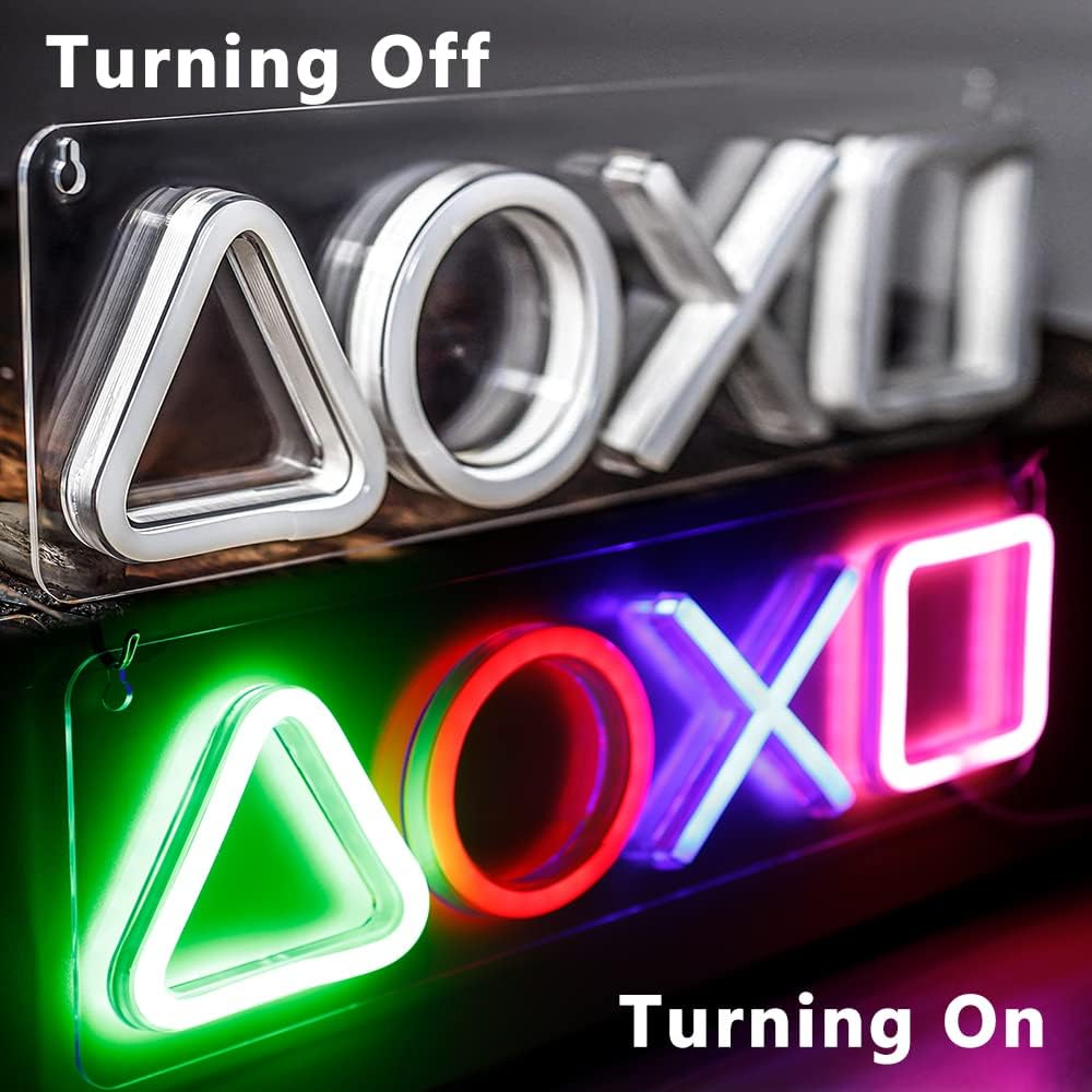 Game Neon Signs for Bedroom, Game Neon Lights for Room Wall Decor USB Powered 16''X5'' LED Gaming Accessories for PS Game Room, Living Room, Man Cave Boys Teen Gamer Birthday Xmas Gifts Party image number 3
