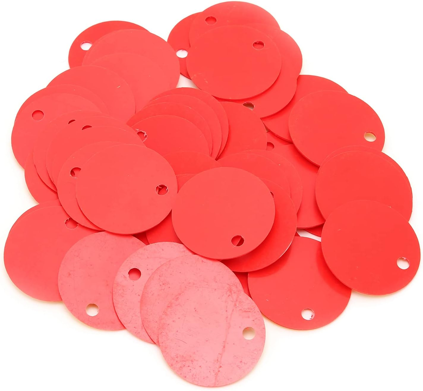 Fdit 50Pcs Beehive Marker Number Marker Perforated Number Beehive Mark with Hole Livestock Accessory Red+Yellow for Beekeeping image number 4