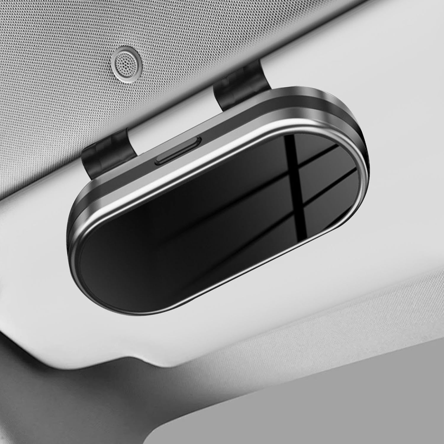 Qtueop Sun Visor Glasses Holder Storage Box Accessory Organizer Clip Holder That Protects Glasses Suitable for Storing Glasses, Black Rose Gold, as Described