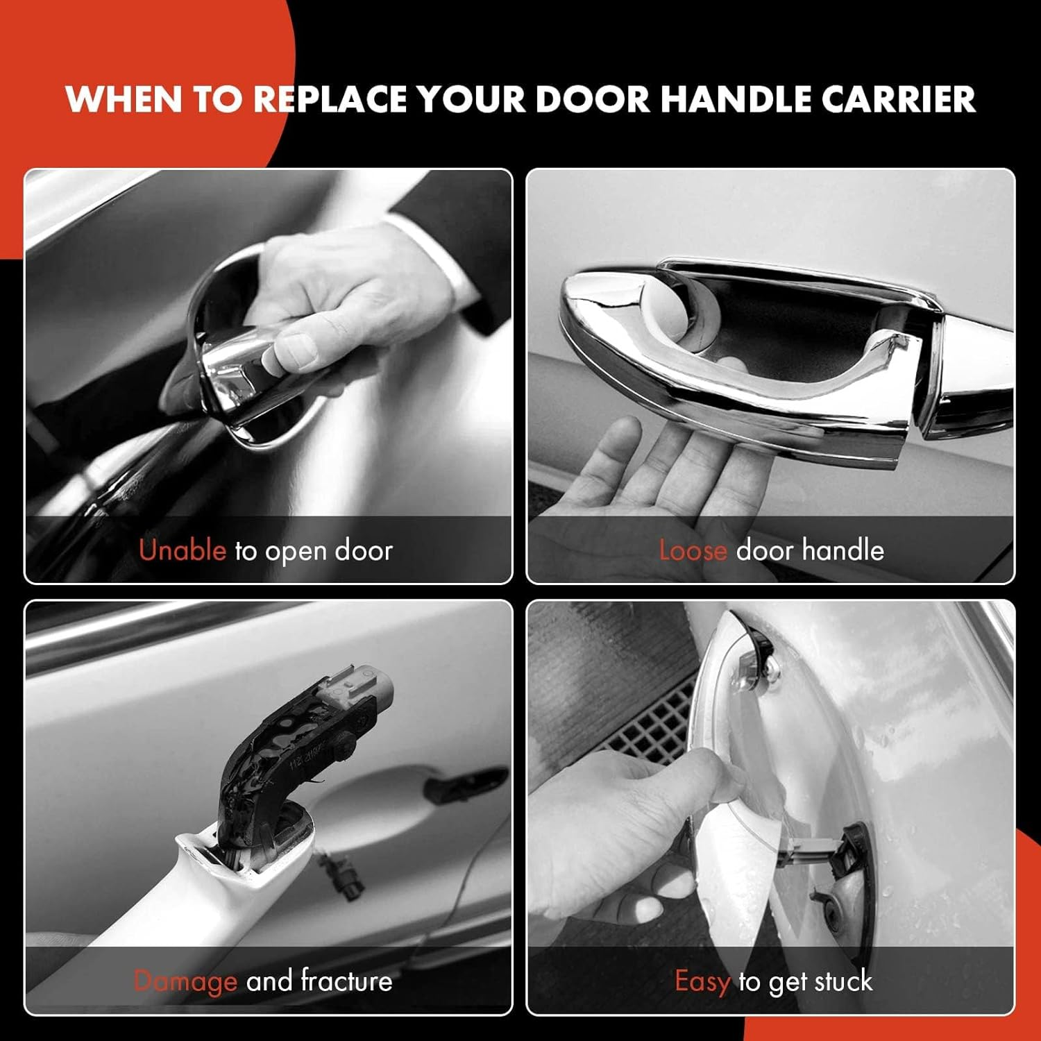 A-Premium outside Door Handle Carrier Compatible with BMW E53 X5 2000-2006, Front Left Driver Side, Replace# 51218243615