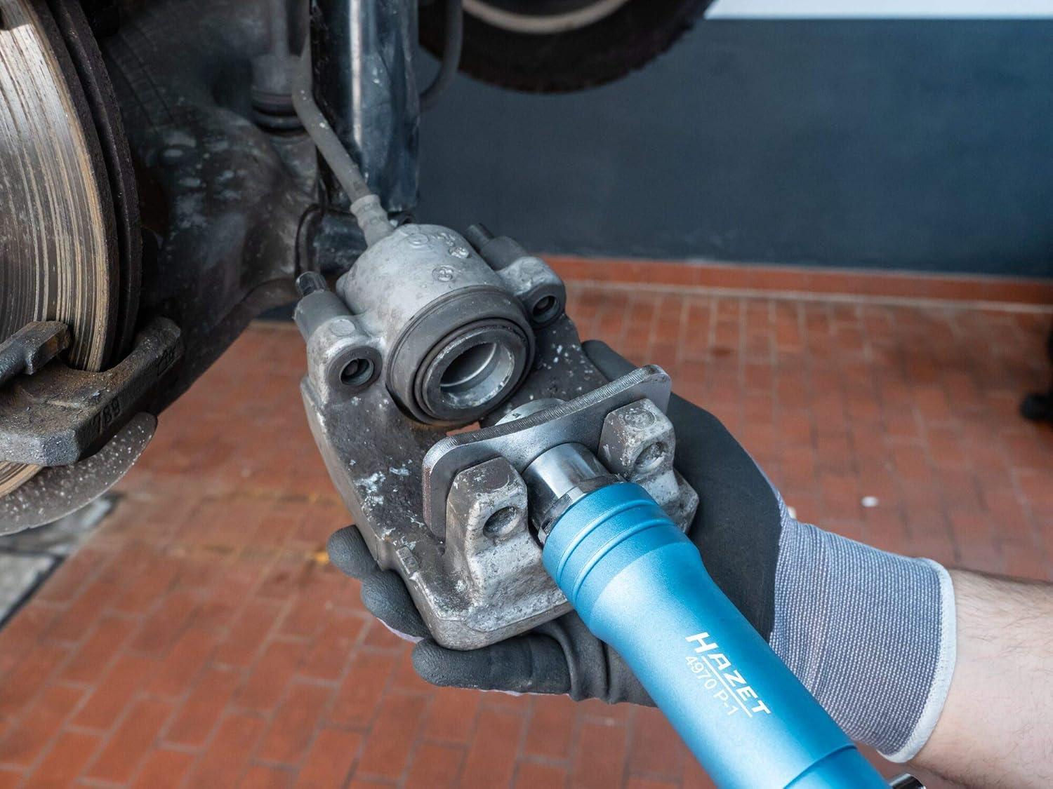 Hazet 4970P-1/4 Car Pneumatic Brake Piston Readjusting Tool Set (4 Pieces) image number 3