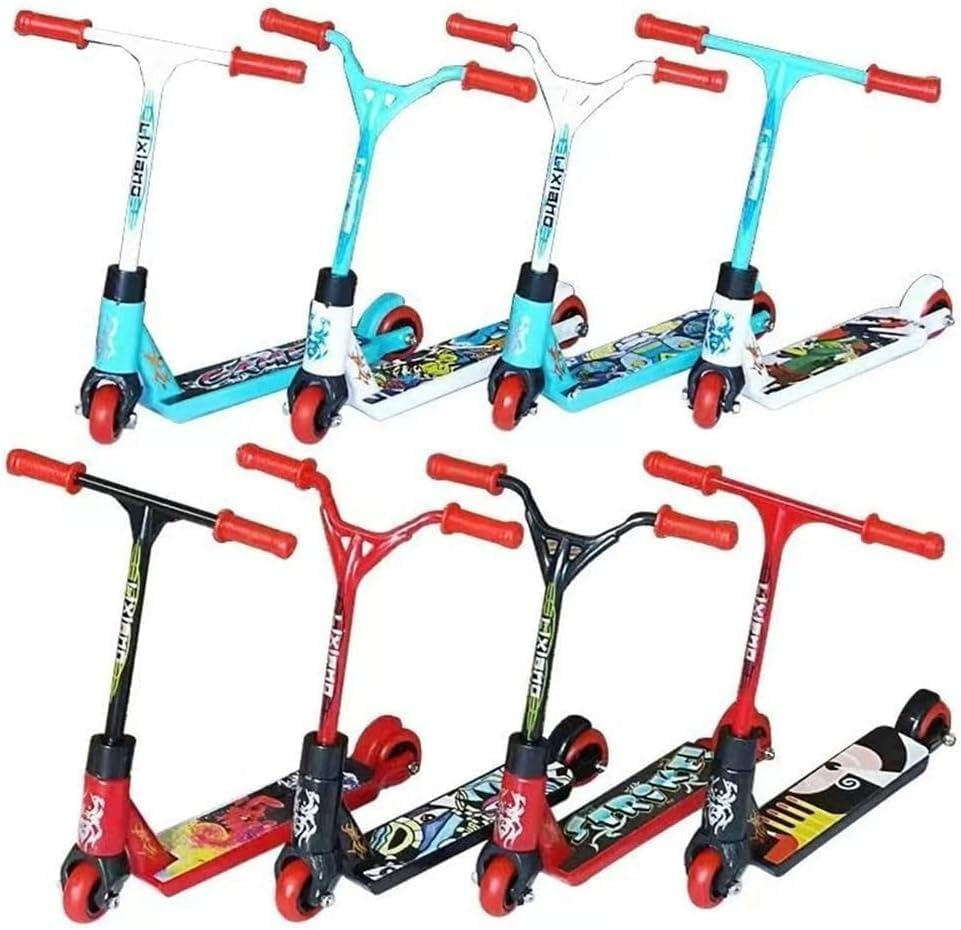 Labriciyon Red Finger Scooter Mini Finger Scooter Two Wheel Scooter Finger Training Toys Mini Finger Skateboards Finger Toys，Finger Boards and Finger Bikes，Exercise One'S Fingers