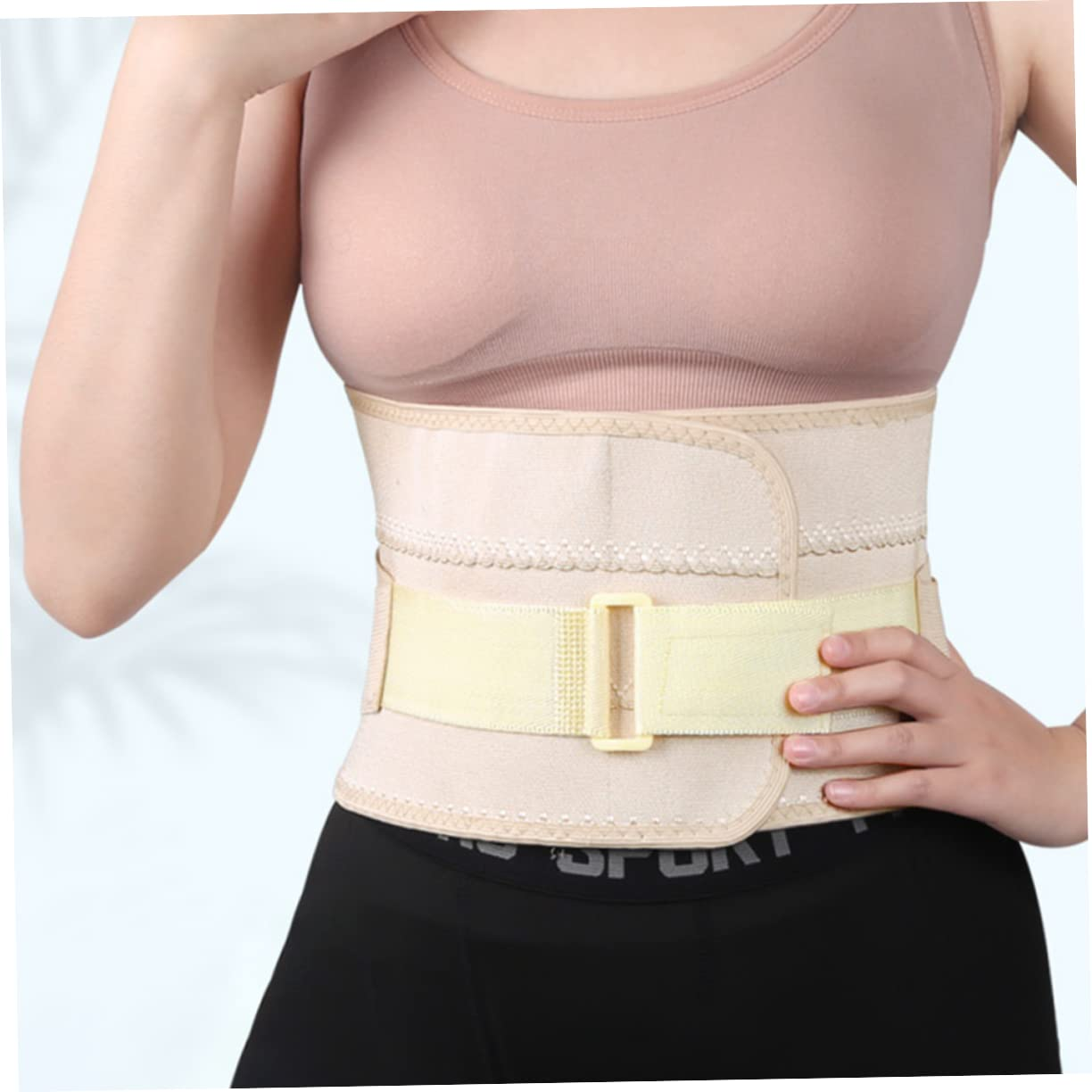 Postpartum Belly Wrap Band Breathable Shaping Corset with Support for and Waist Training during Fitness for Women Pink image number 4