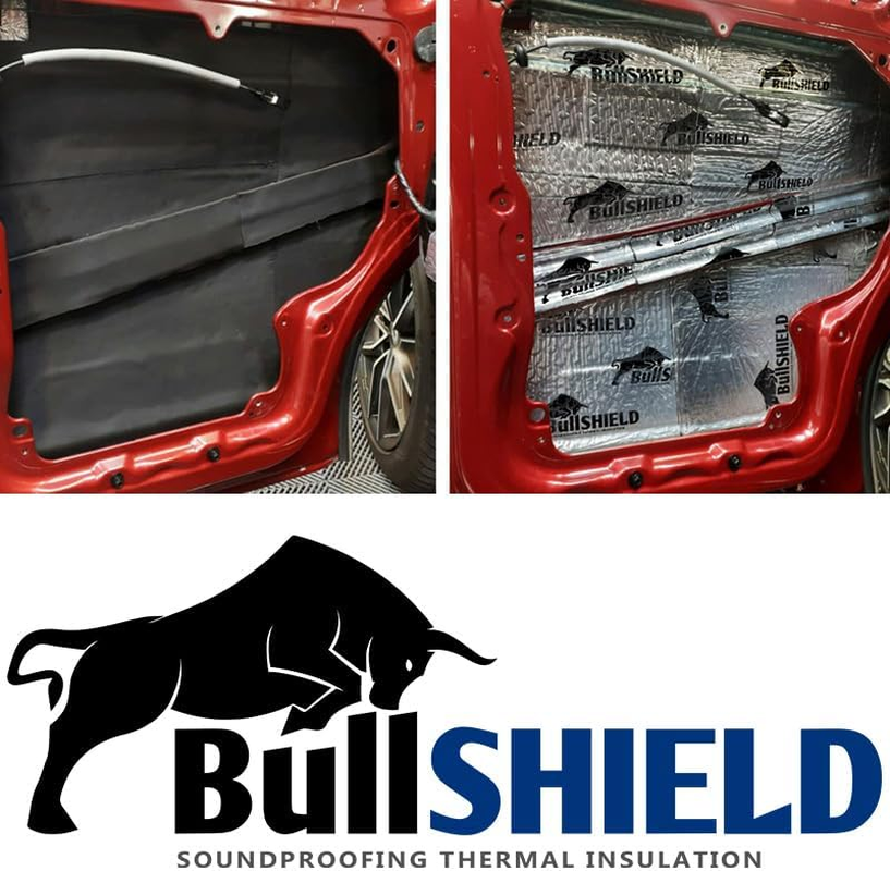 Bullshield Sound Deadener Deadening Butyl Roll Black Mat Car Heat Insulation (2㎡: 275X375Mm Blacksheet (20Sheets)) image number 4