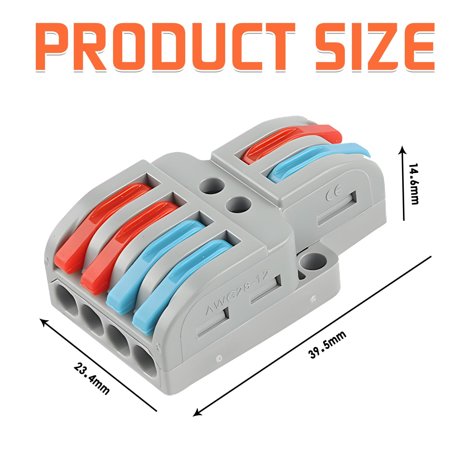 Lever Wire Connector,7 Pcs Universal 2 in 4 Out Conductor Combination Compact Electrical Insulated Terminals,Quick Disconnect Compact Splicing Connectors for Circuit Inline image number 5