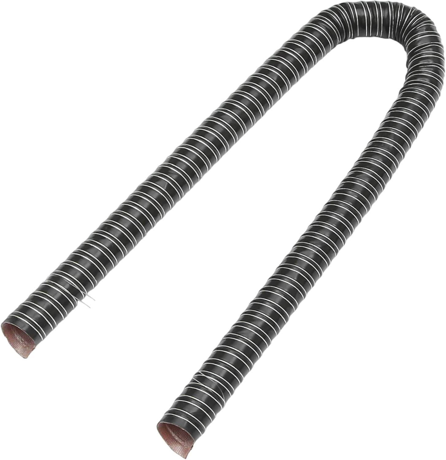 X AUTOHAUX 3.28FT 1.26'' Flexible Silicone Air Ducting Hose Dryer Vent Hose for Air Duct Fan Systems,Hot Cold Car Engine Intake Braking Black image number 3