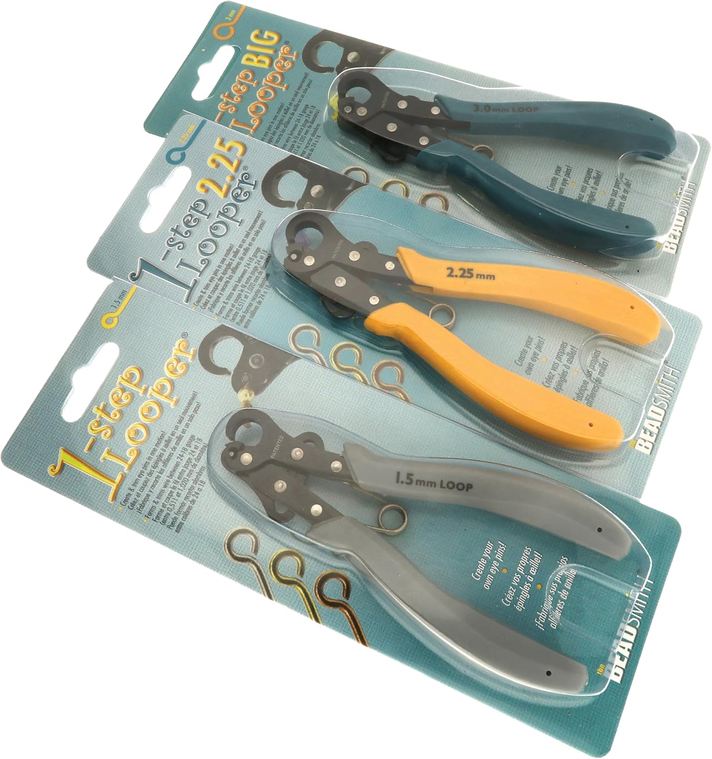 3 Pack 1 Step Eye Pin Looper Pliers Make Eye Pins in 1.5, 2.5 & 3 Mm Size image number 4