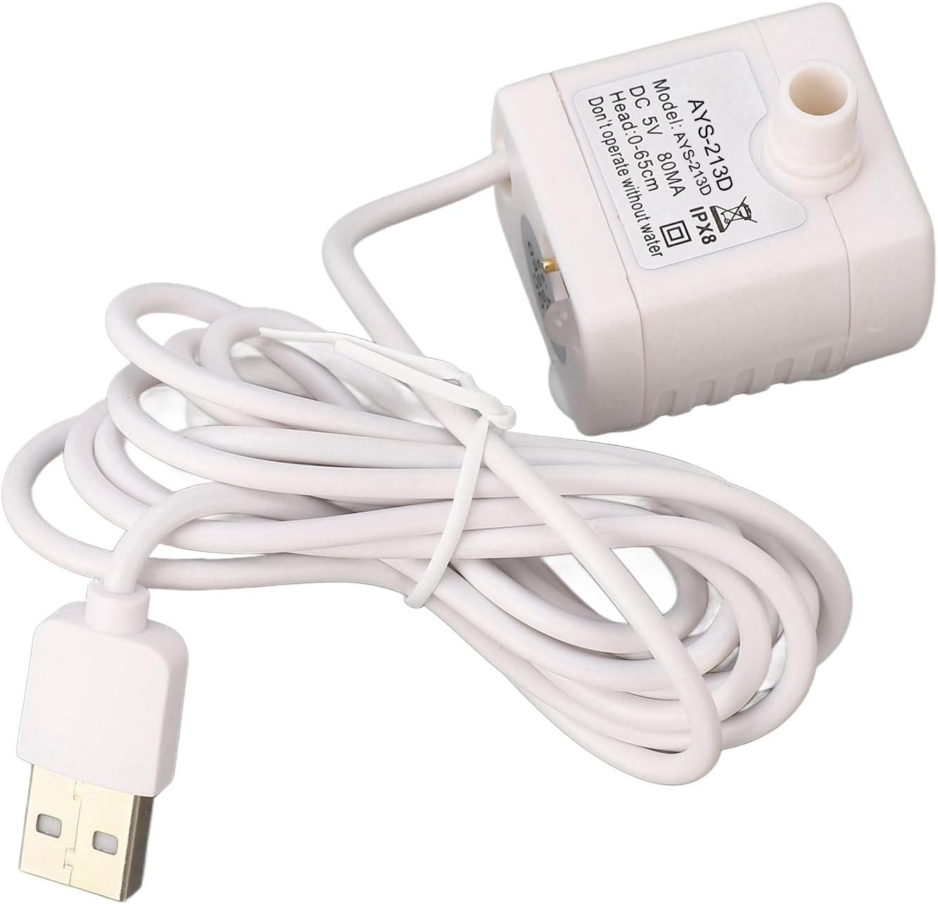 Cat Water Fountain Pump, Pet Quiet Prevent Dry Burning Mini Dispenser Feeding & Watering Supplies USB Powered DC Brushless Motor Replacement for Drinking