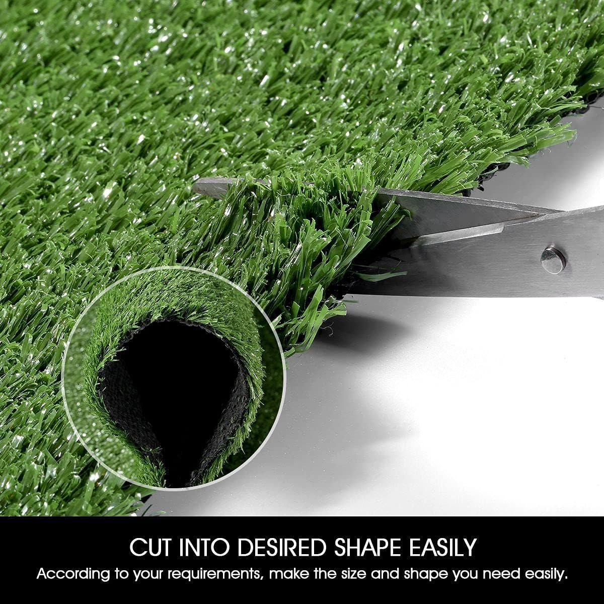 20SQM 12Mm Artificial Grass Synthetic Turf Fake Lawn Outdoor Garden Flooring Decor Green image number 3