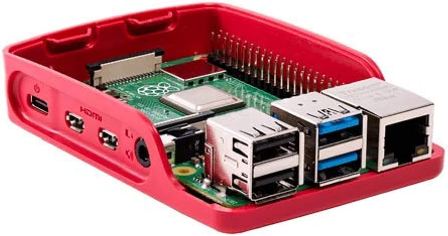 Raspberry Pi Official 4 Case, Red/White Raspberry Box for Official 4, Red/White (1876751)