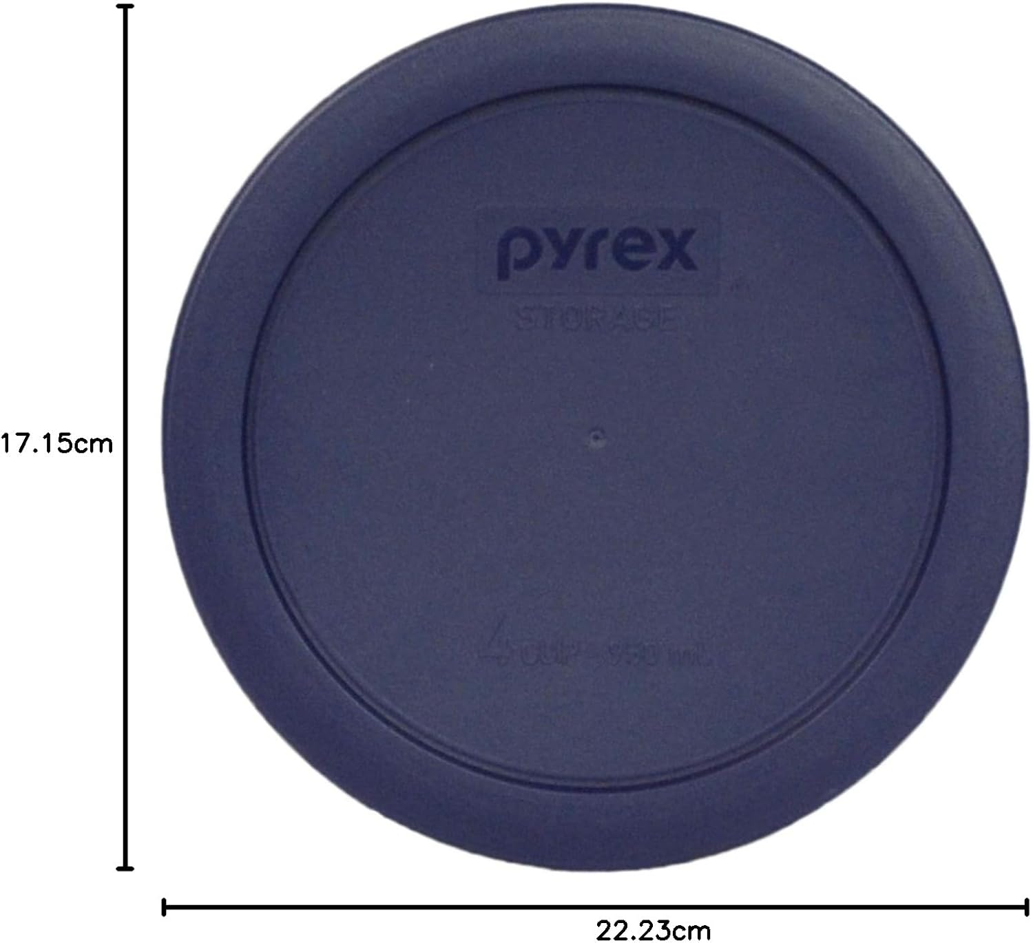 Pyrex (2) 7200-PC 2 Cup, (1) 7201-PC 4 Cup, (1) 7210-PC 3 Cup, and (1) 7211-PC 6 Cup Blue Plastic Storage Lids image number 1
