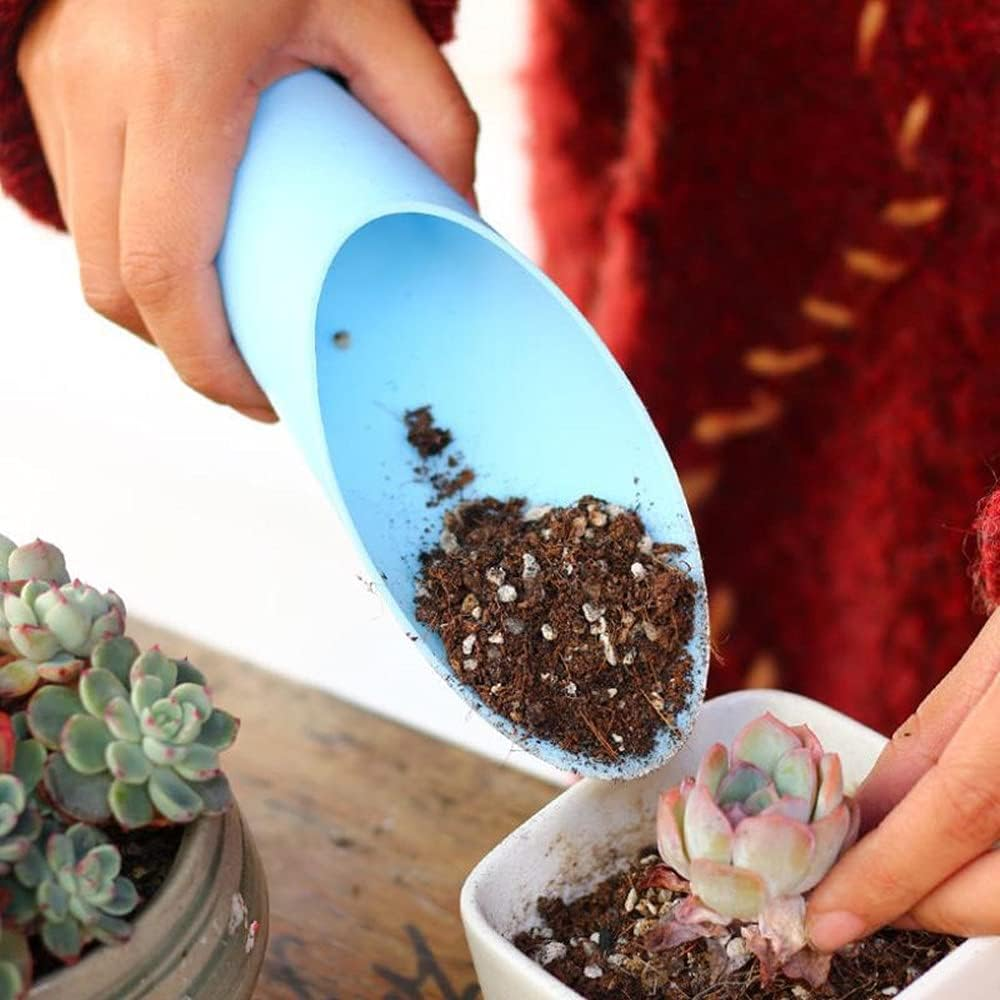 3Pc Plastic Bucket Shovel Colorful Small Soil Scoops for Gardening Supplies Succulent Plant Transplanting Shovel (Random Color)