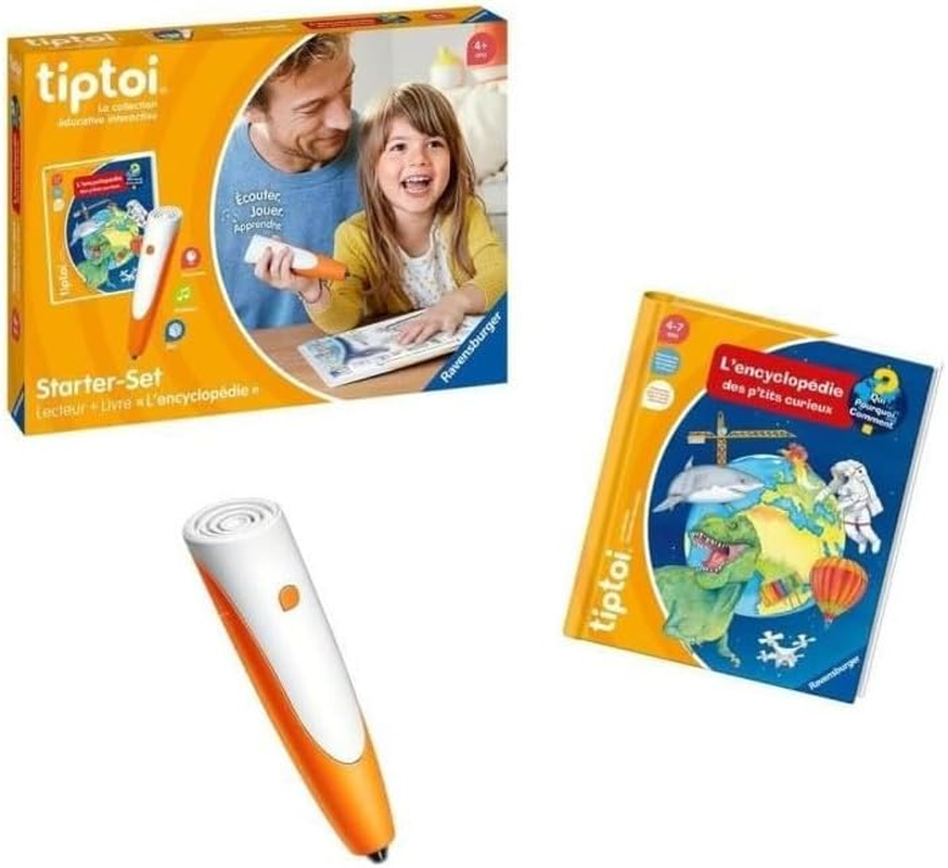 Ravensburger - Tiptoi Starter Set - Reader + Book 'L'Encyclop&eacute;die Des P'Tits Curieux' - Electronic Educational Game without Display from 4 Years - French Version - 00176 image number 4