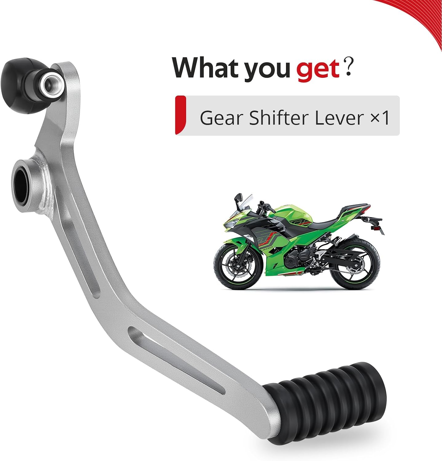 JAVIK Gear Shifter Lever for Kawasaki Ninja 400 EX400 2018-2024 Ninja 500 EX500 2024 Z400 ABS ER400 2019-2024 Z500 ER500 2019-2024 O.E.M# 13242-0146 image number 6