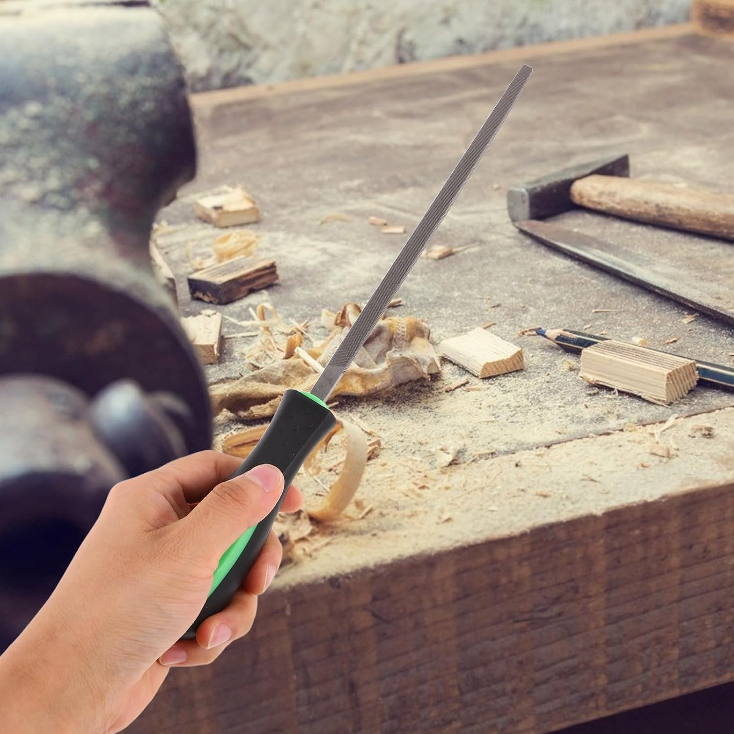 HAKIDZEL 5Pcs Wood Files for Woodworking: Woodworking Rasps Tool Sharp Files for Wood Fine Tooth Woodcraft Projects Shaping Portable Carpentry Tools