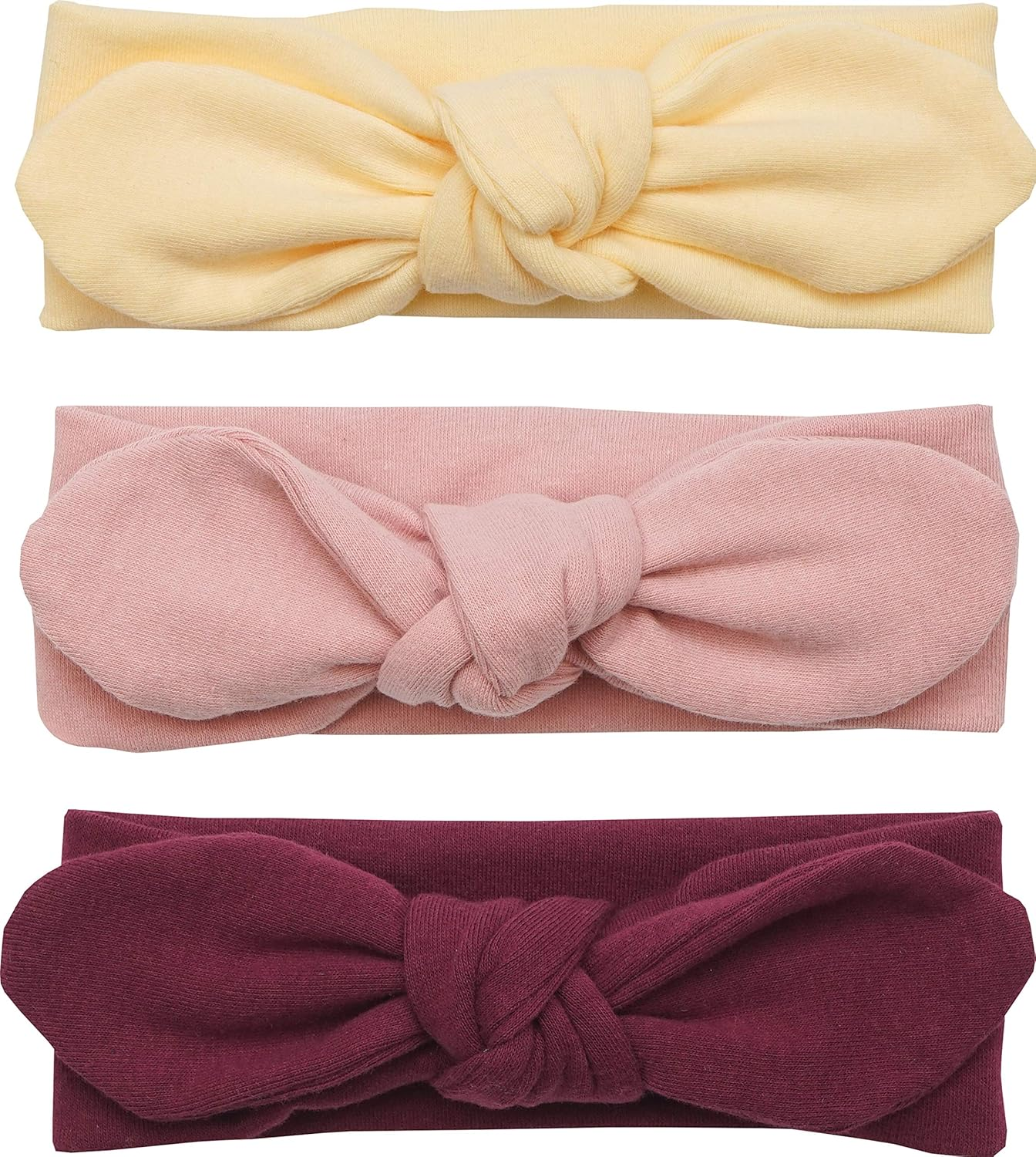 AVAUMA Baby Girl Boy Headbands Bow and Turban, Fits Newborn Infant Toddler and Children Hair Accessories(Bd_Pk/Yw/Wn)