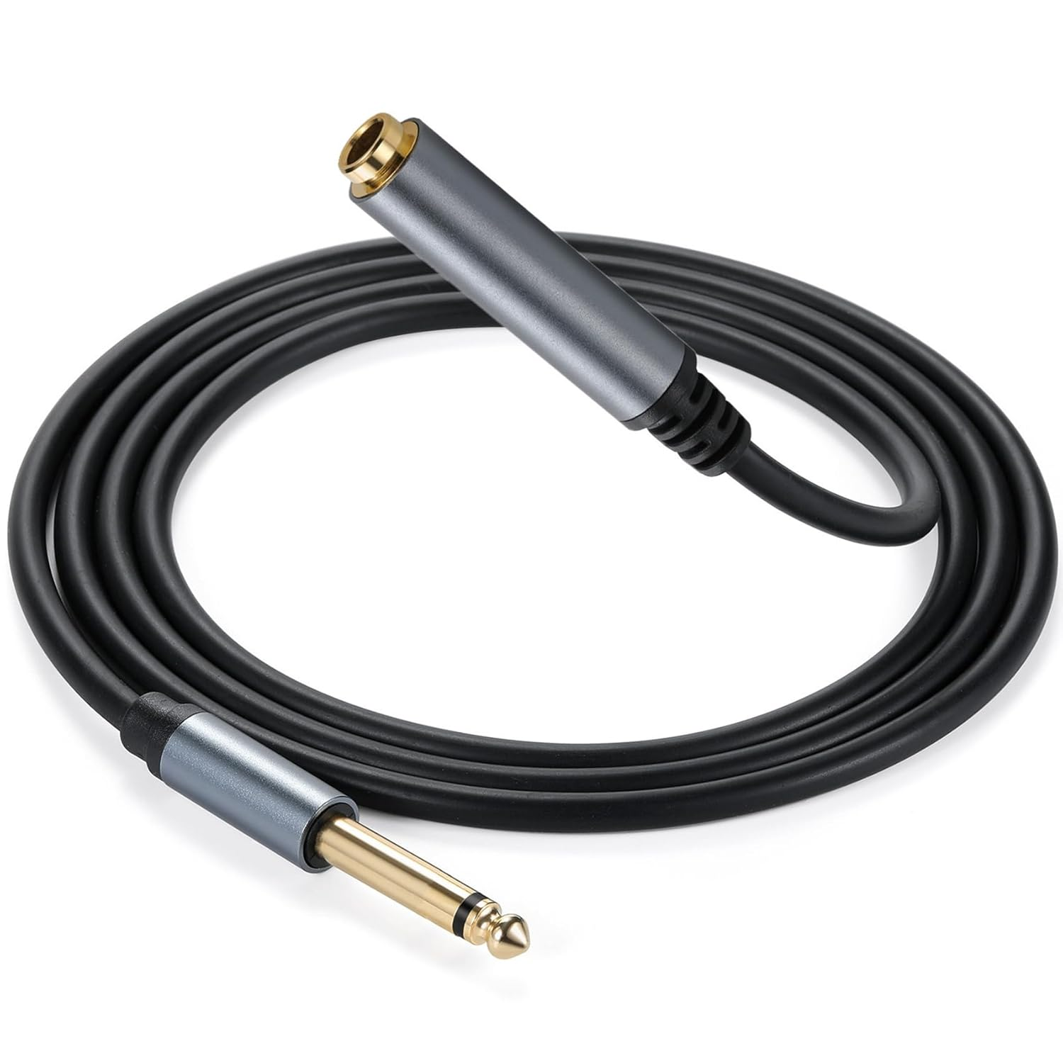 Tunghey 1/4" Mono Male to Female Audio Extension Cable 6.35Mm TS Guitar Extension Cable for Amplifiers, Instruments, and Microphone (5M) - 1.8M image number 5