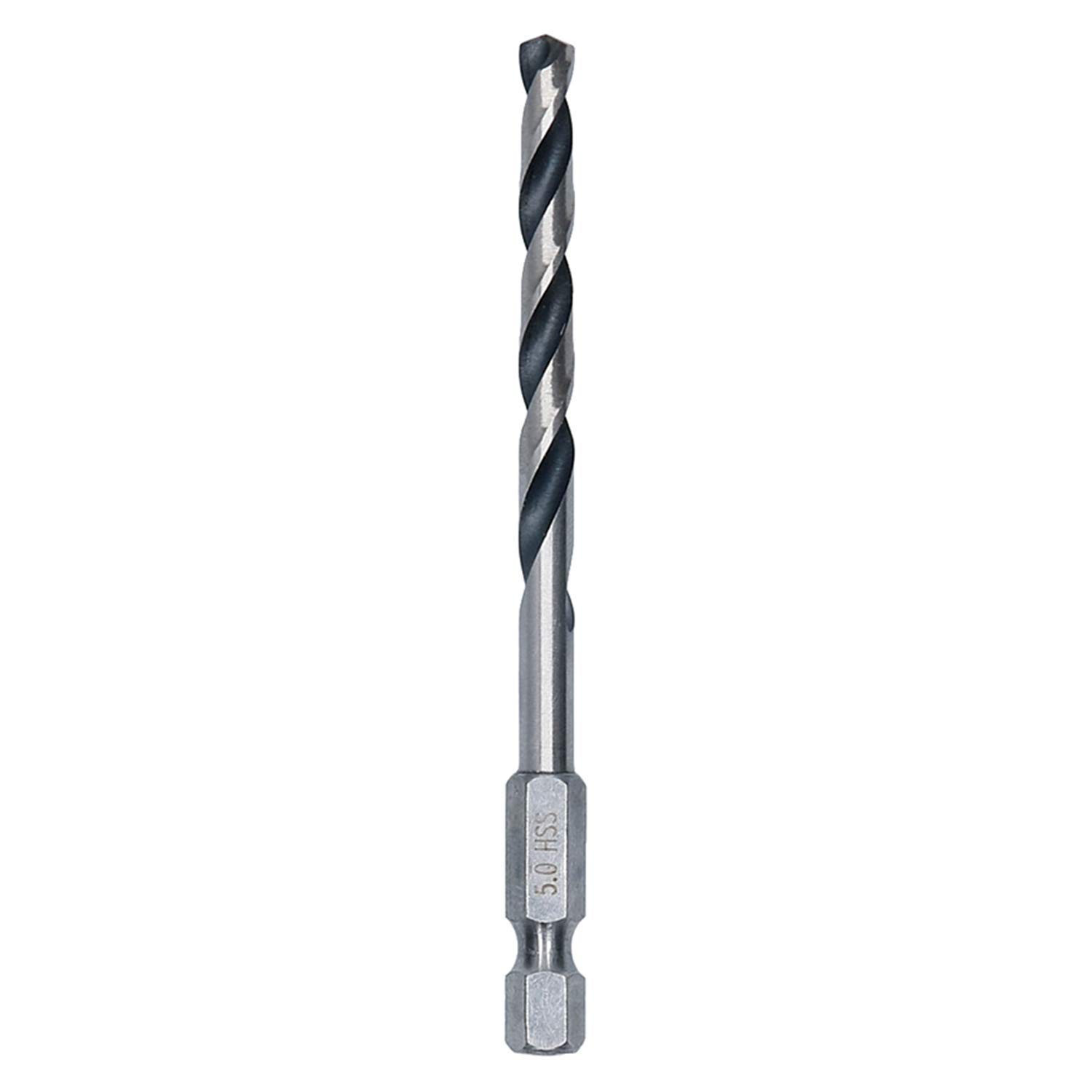 Bosch Professional 10Pc Pointteq Hex Drill Bit (For Metal, &Oslash;: 5.0 Mm, Total Length: 91 Mm, &frac14;&rsquo;&rsquo; Hex Shank, Accessory for Impact Drivers and Drill Drivers) image number 6