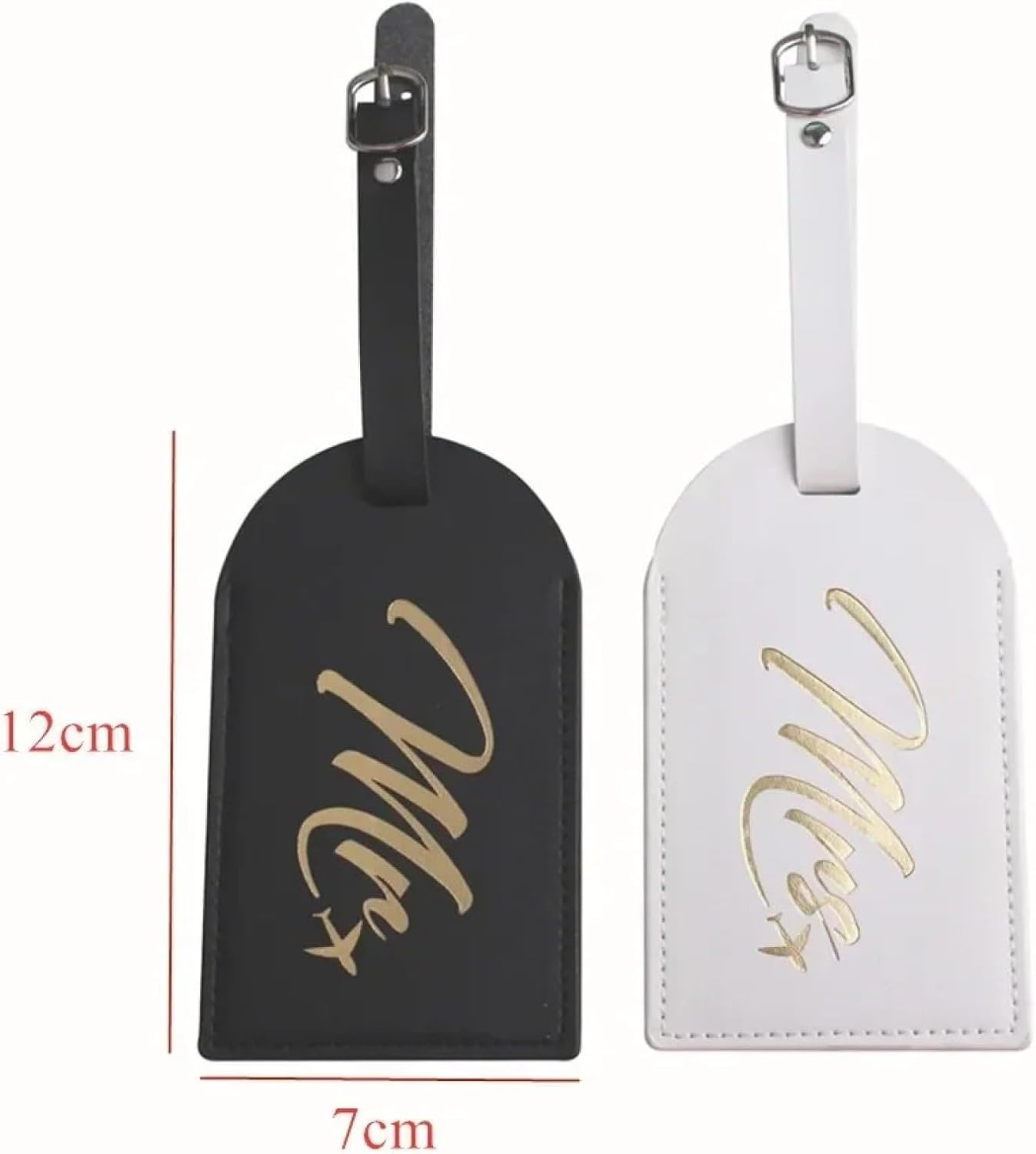 2 PCS Anti-Lost PU Leather Women'S Men'S Luggage Tag Hanging with Name ID Card Suitcase Label Travel Accessories image number 4