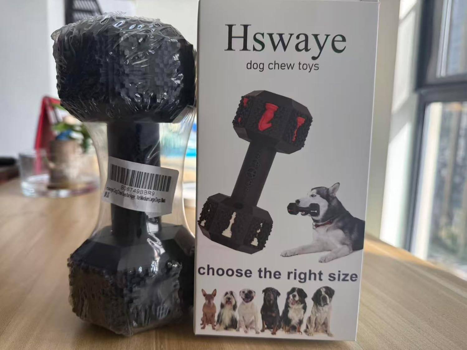 Hswaye Dog Chew Toys for Aggressive Chewers,Food Grade Non-Toxic Dental Pet Toy,Tough Durable Indestructible Dog Toys for Medium Large Dogs.Black.