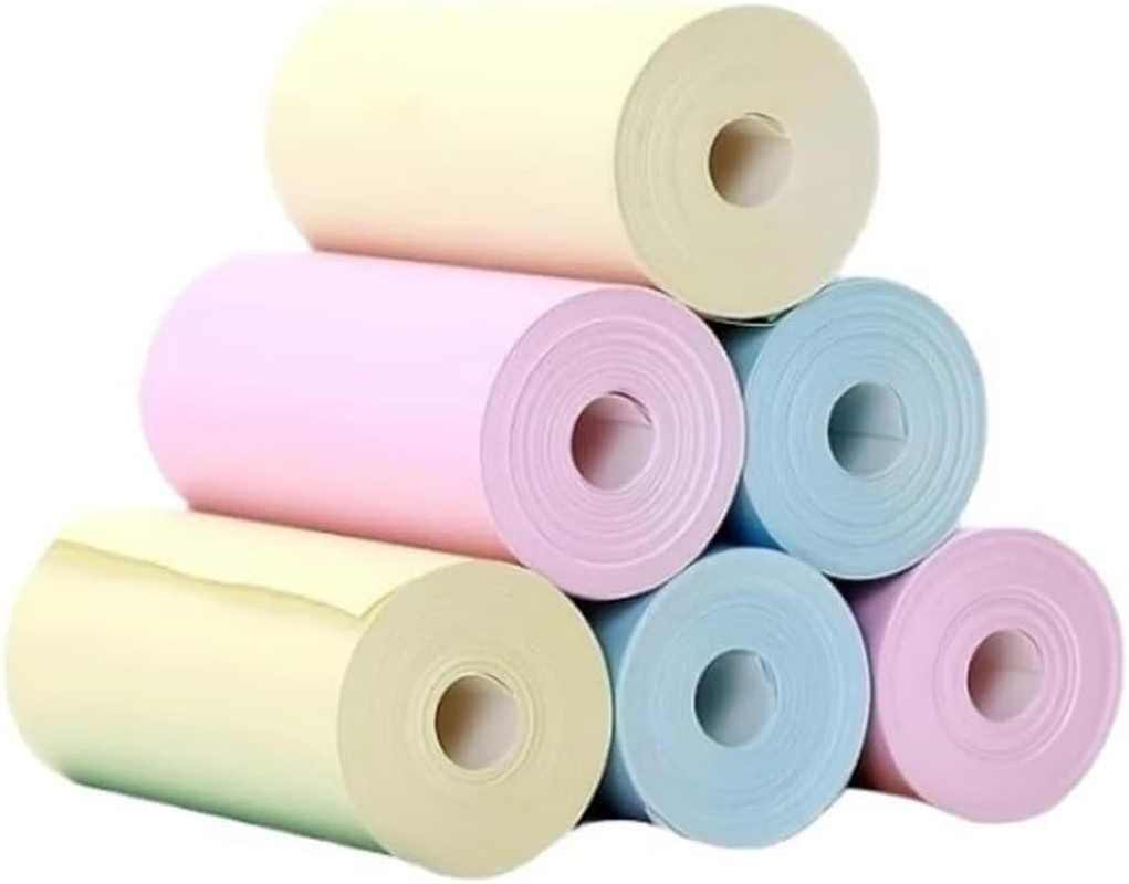YC-GREHUN 10 Rolls of Kids Instant Camera Print Filler Paper 2.2 X 1-Inch Camera Print Paper Photo Printer Kids Instant Camera Print Paper, Candy Color image number 1