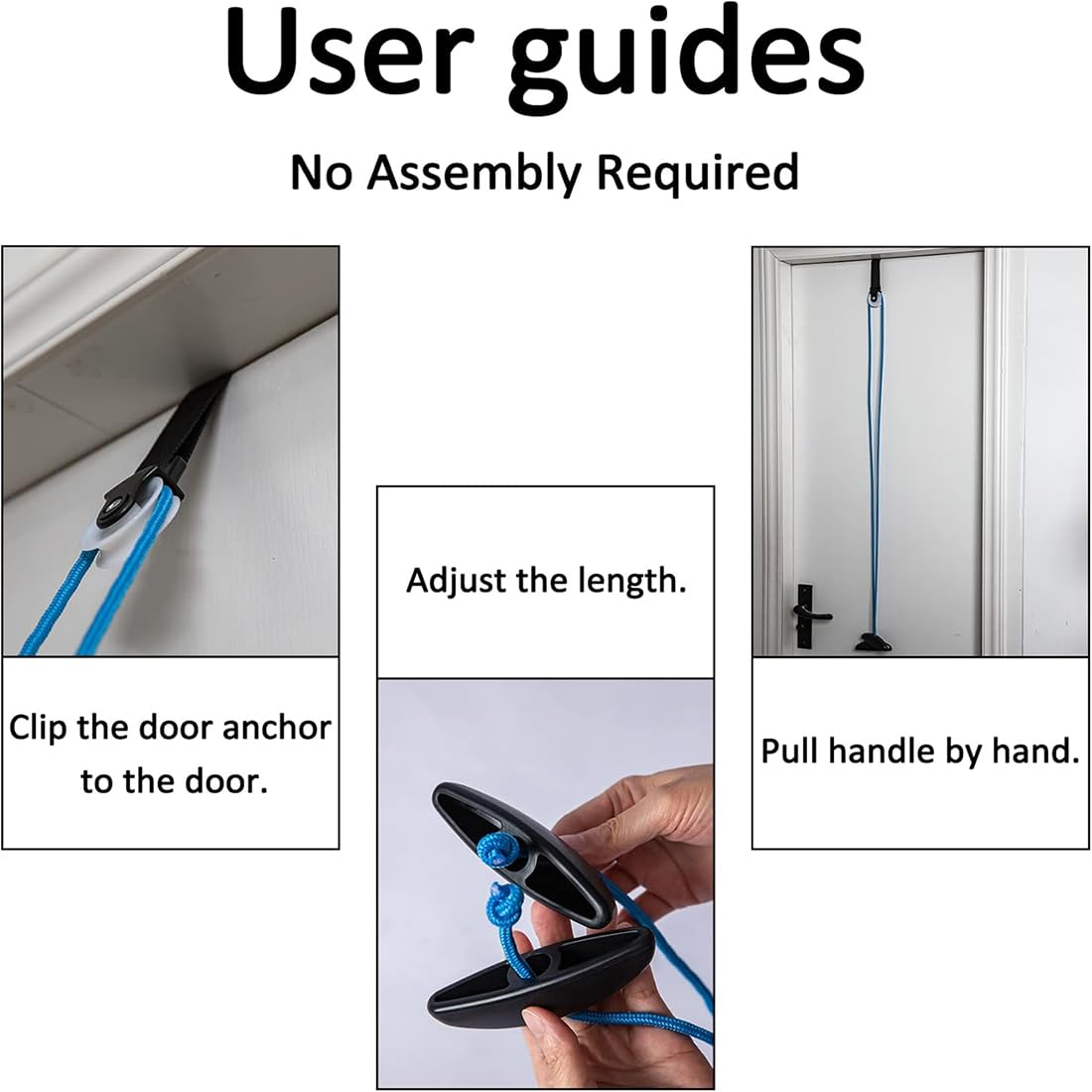 Shoulder Pulley over the Door, Pulley with Rope and Door Strap, Economy Overhead Overdoor Shoulder Therapy Exercise Pulley System, Easy to Use Exercise Equipment for Frozen Shoulder and Hand/Arm image number 1