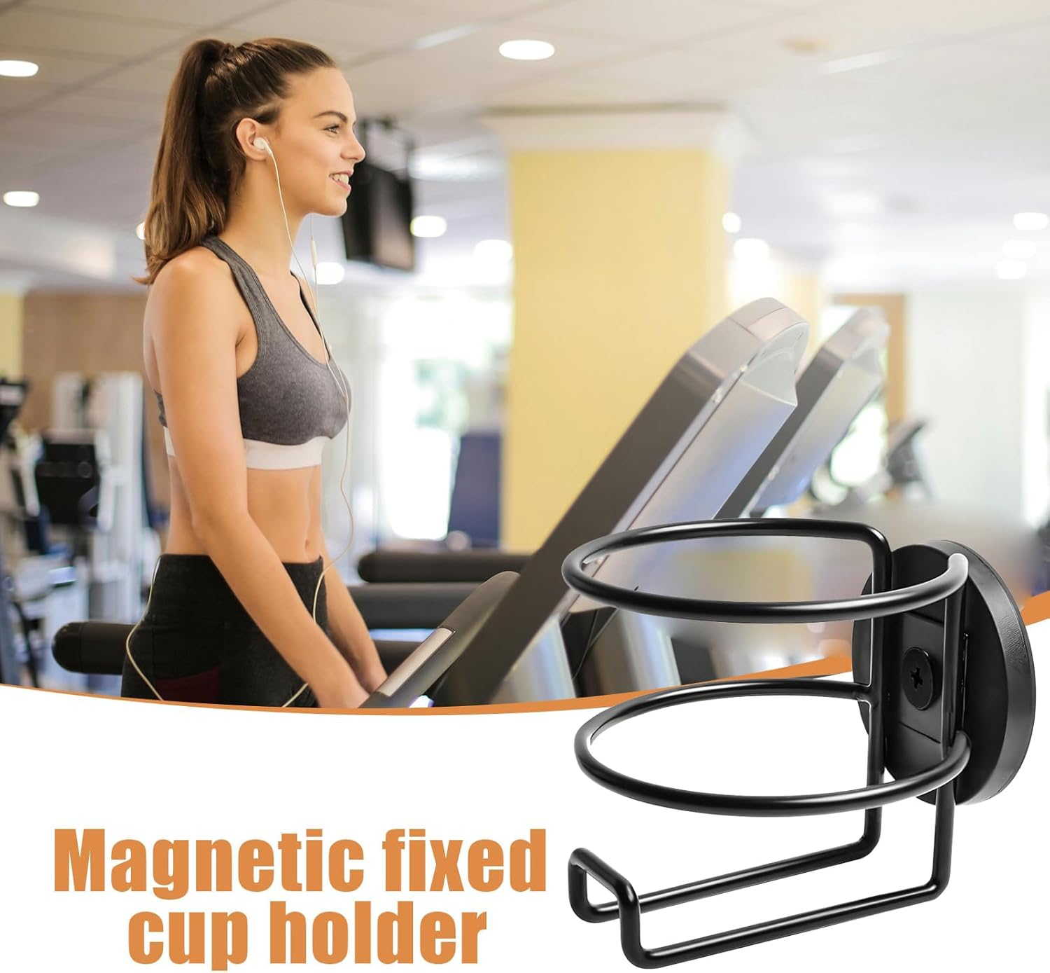 Magnetic Cup Holder, 304 Stainless Steel Magnetic Cup Caddy for Tractor Mower Truck Car Fridge,Magnet Can Holder on Metal Surface image number 1