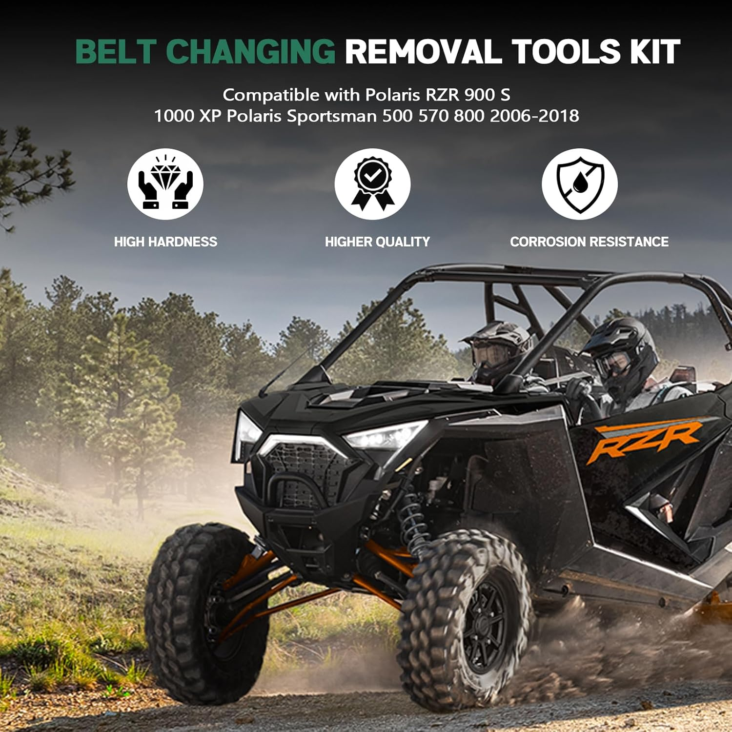 Xislet Belt Changing Removal Tool Fit for Polaris RZR 900 S 1000 XP Come with Clutch Cover Separate Tool Set, Combo Package