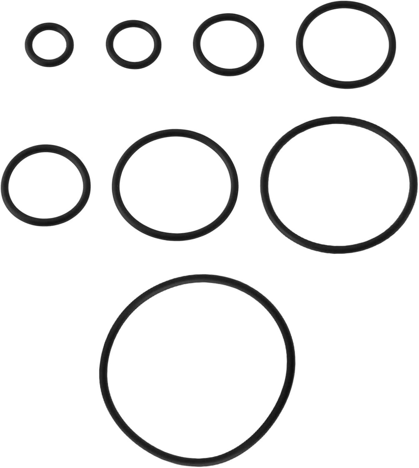 Emagtech 180Pcs O-Rings 7.6Mm-37.5Mm 1.8Mm Thickness Rubber Seal Grommets Compatible with ORFS Hydraulic Fittings image number 2